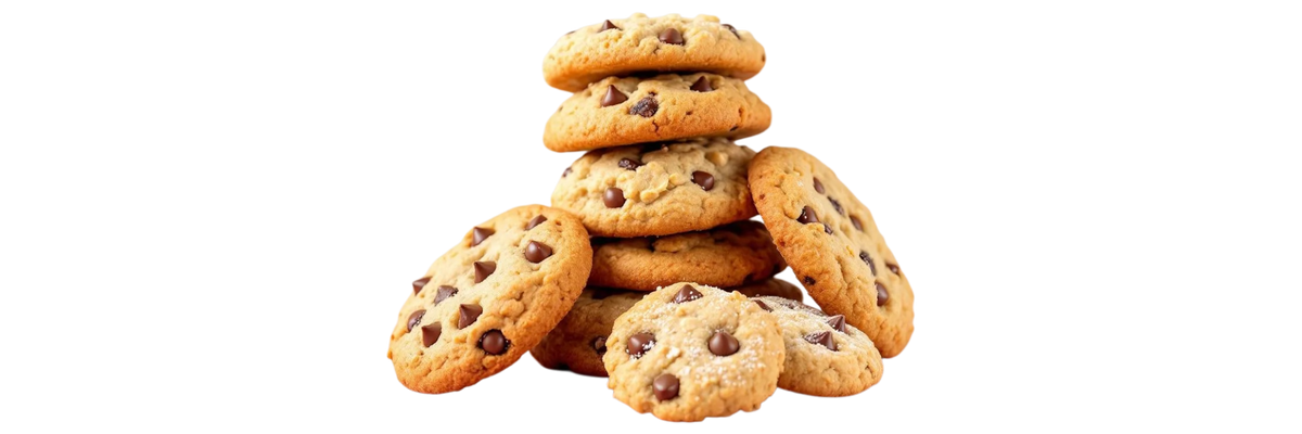 Stapel frisch gebackener Schokoladenkekse
