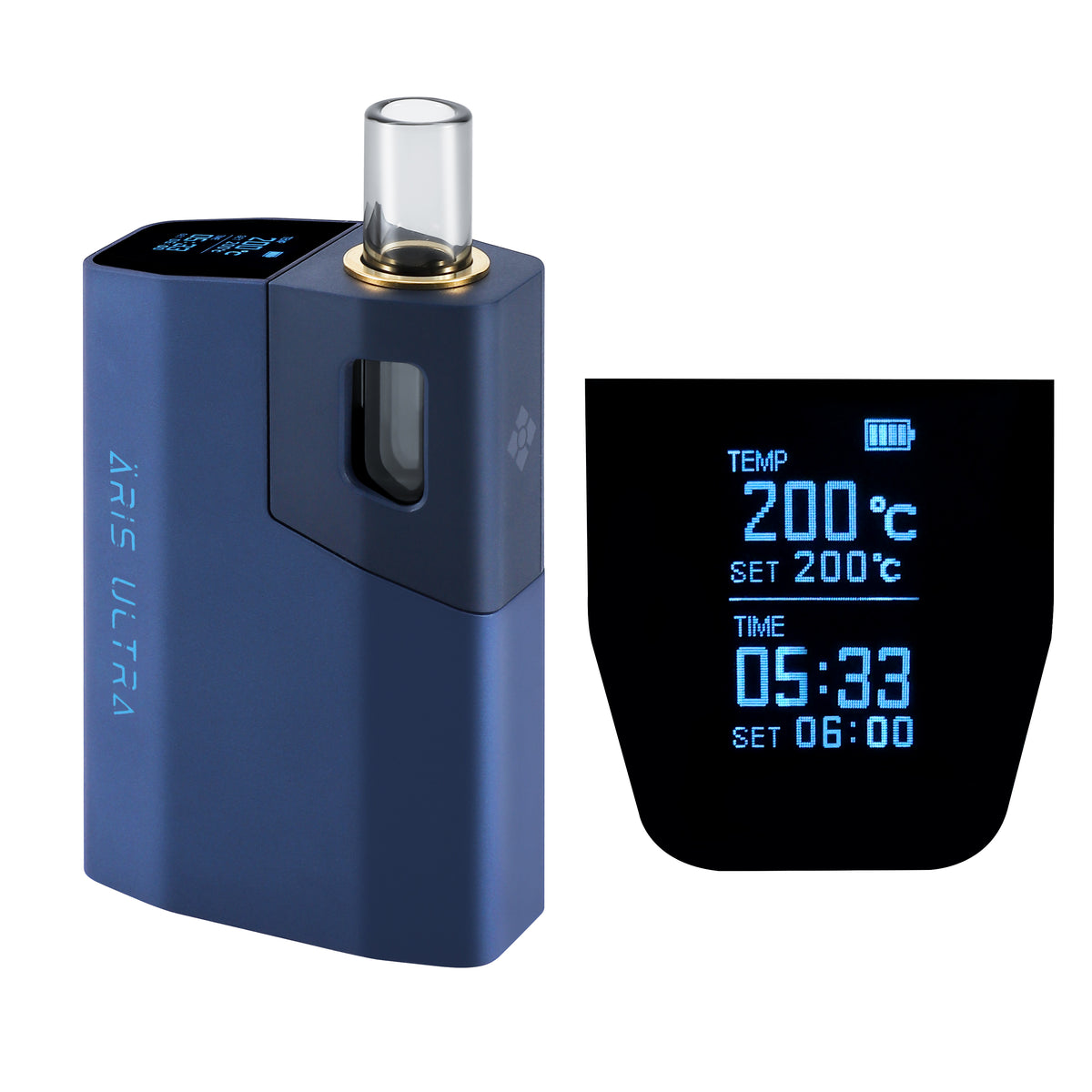 Wolkenkraft Äris Ultra Farbe Nightblue Seiten- und Displayansicht