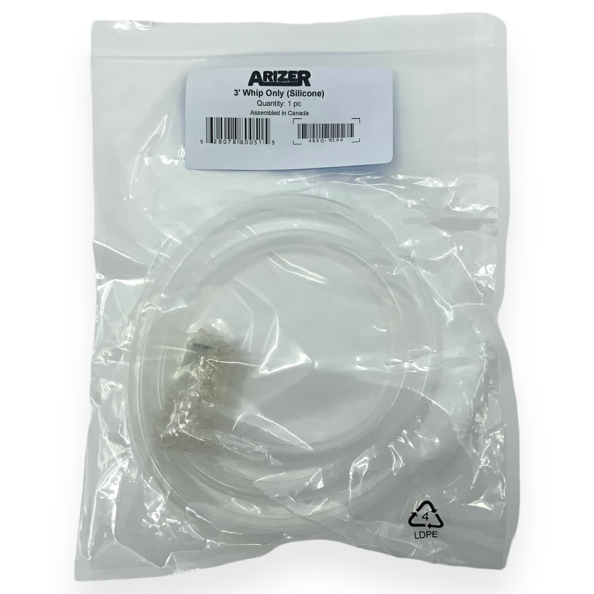 Arizer Silikonschlauch 90cm mit Winkelstück und Glasmundstück in Verpackung