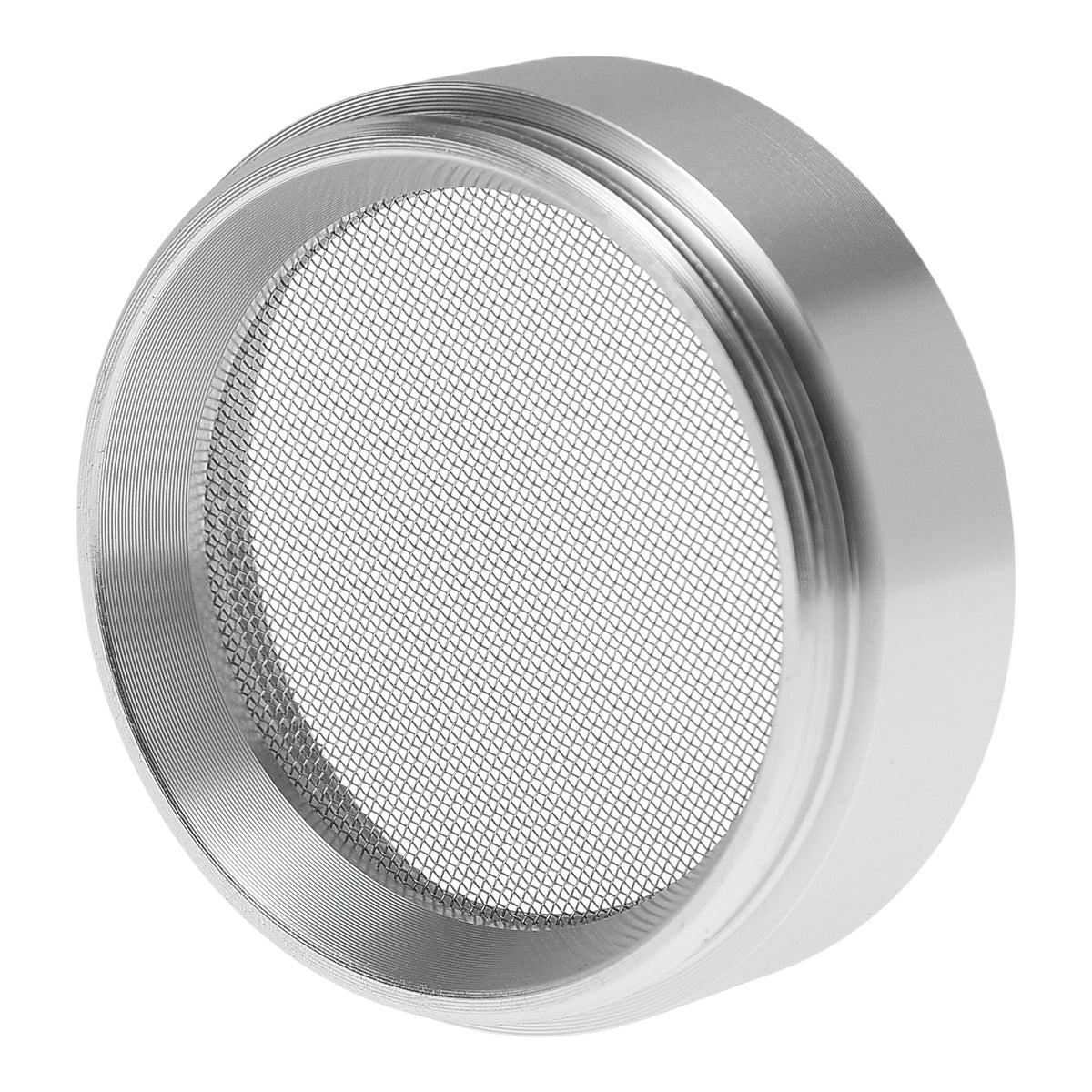 Near Dark Alu-Grinder konkav anodisiert 4-tlg Silber Sieb Details