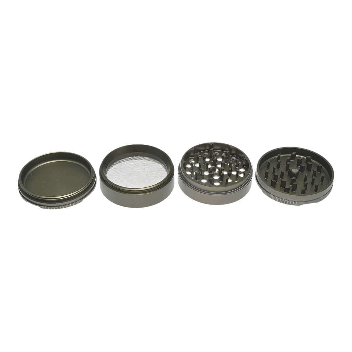 Black Leaf New Edge Granite Grinder 50mm 4 Teile nebeneinander