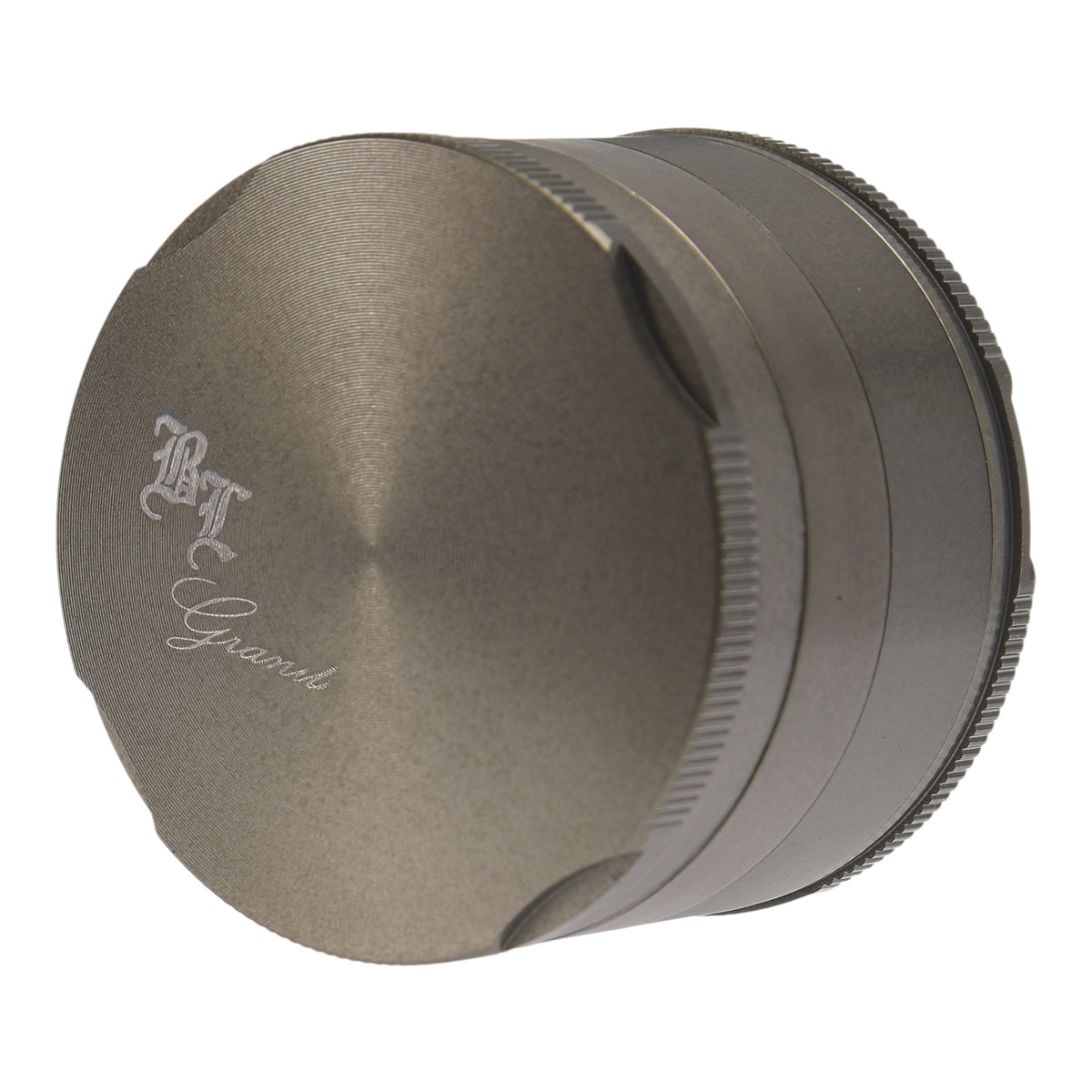 Black Leaf New Edge Granite Grinder 55mm Deckel Details Logo