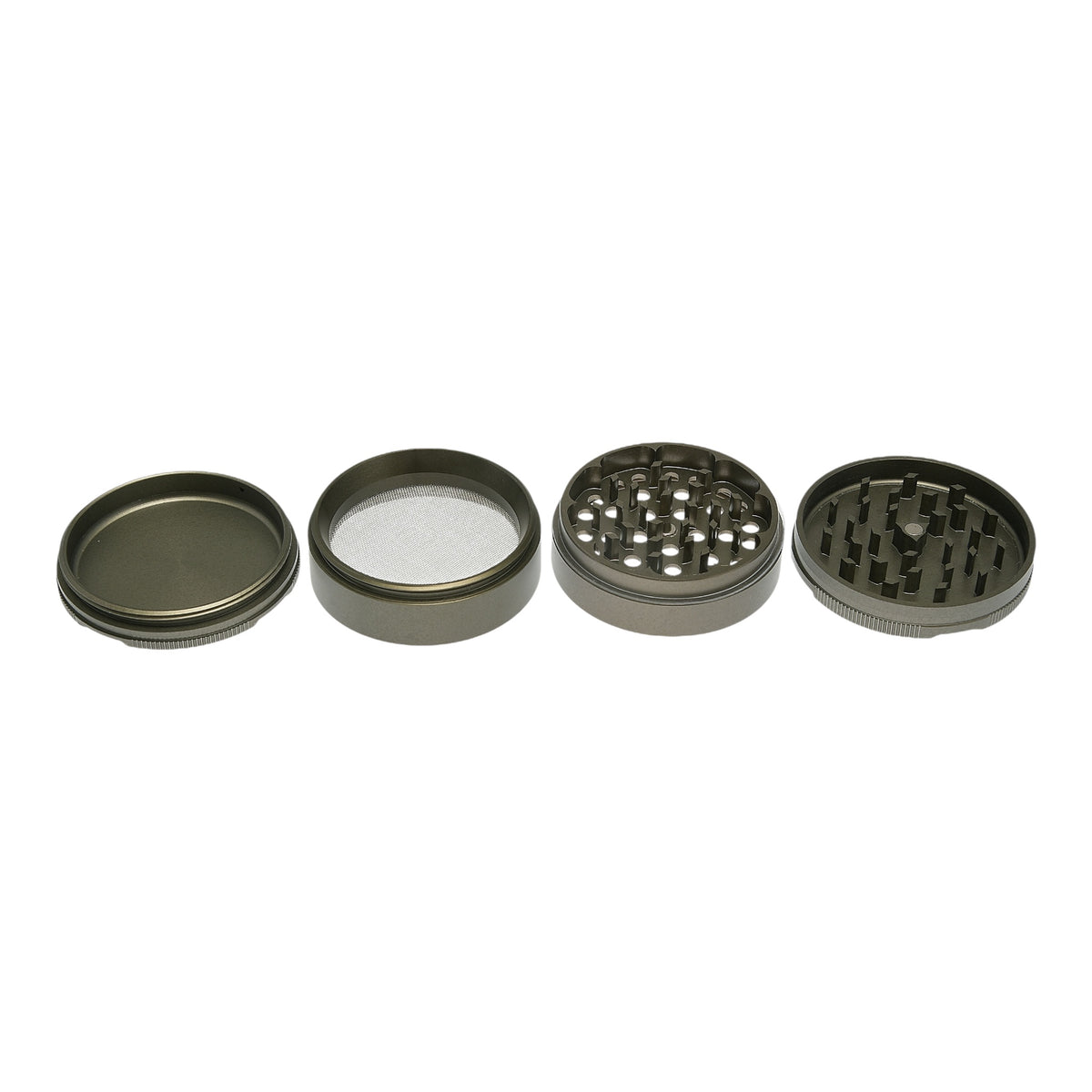 Black Leaf New Edge Granite Grinder 63mm 4 Teile nebeneinander
