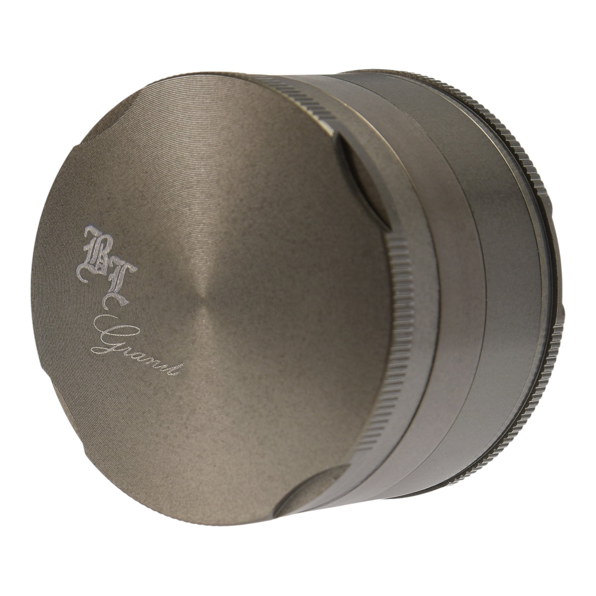 Black Leaf New Edge Granite Grinder 63mm Deckel Details Logo