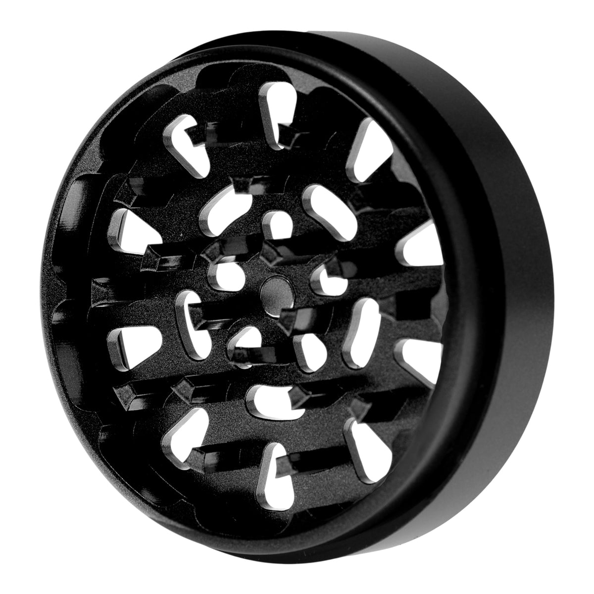 Black Leaf Lotus Grinder schwarz Details Mahlwerk