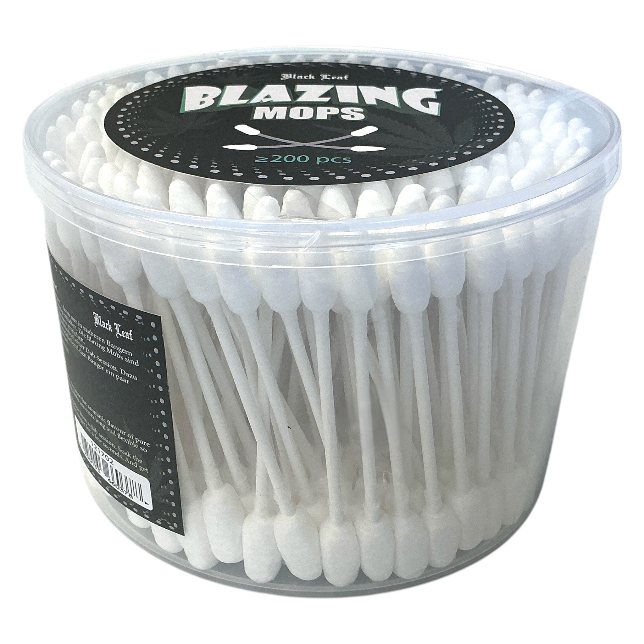 Black Leaf Blazing Mops Wattestäbchen 200 Stück von der Seite