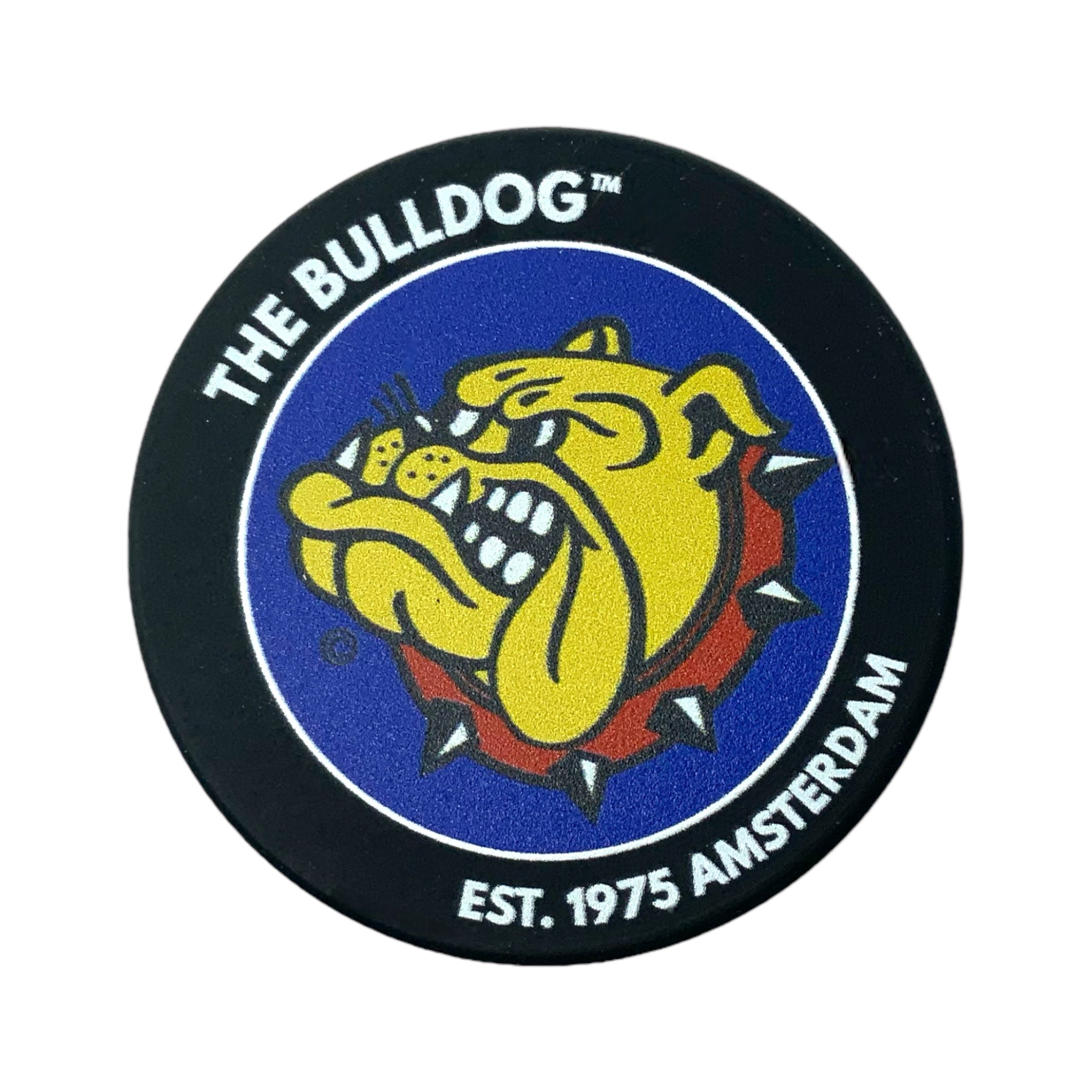 The Bulldog Grinder Black Metal Logo