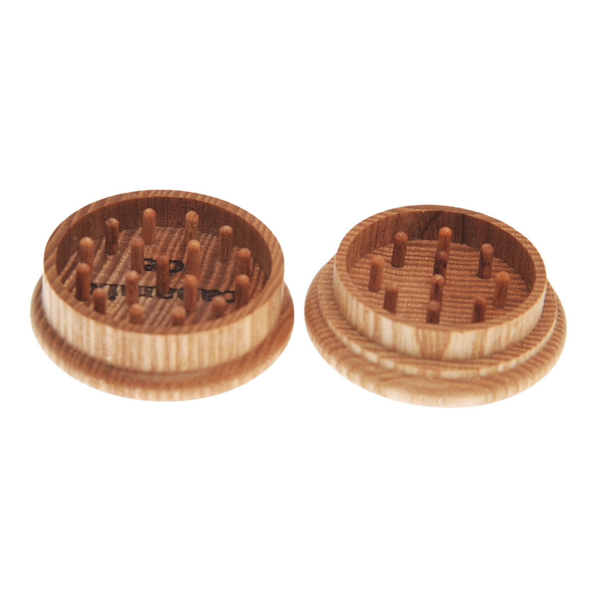 Canamix Grinder aus Esche mit Holzstiften 60mm geöffnet