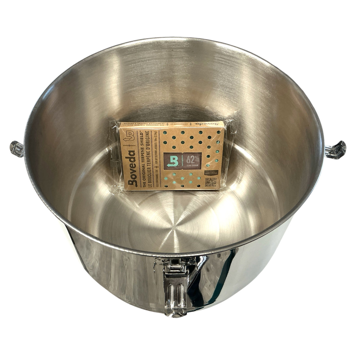 CVault 21 Liter geöffnet mit Boveda 62% 320 Gramm ohne Deckel