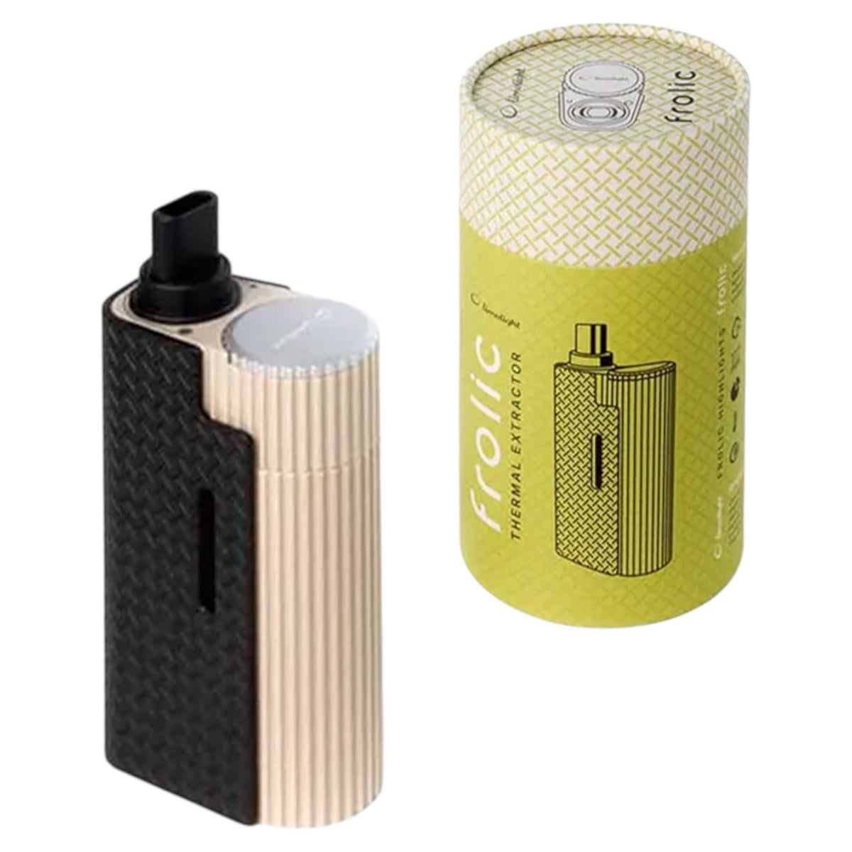 Limelight Frolic neben der zylindrischen Verpackung