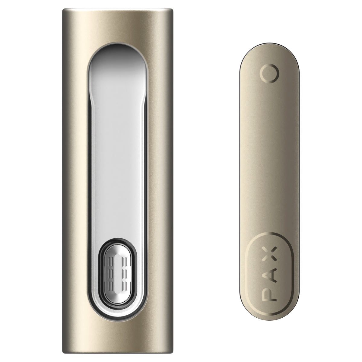 PAX Flow Champagne Mist Limited Edition mit geöffneter Kammer Deckel liegt neben dem PAX