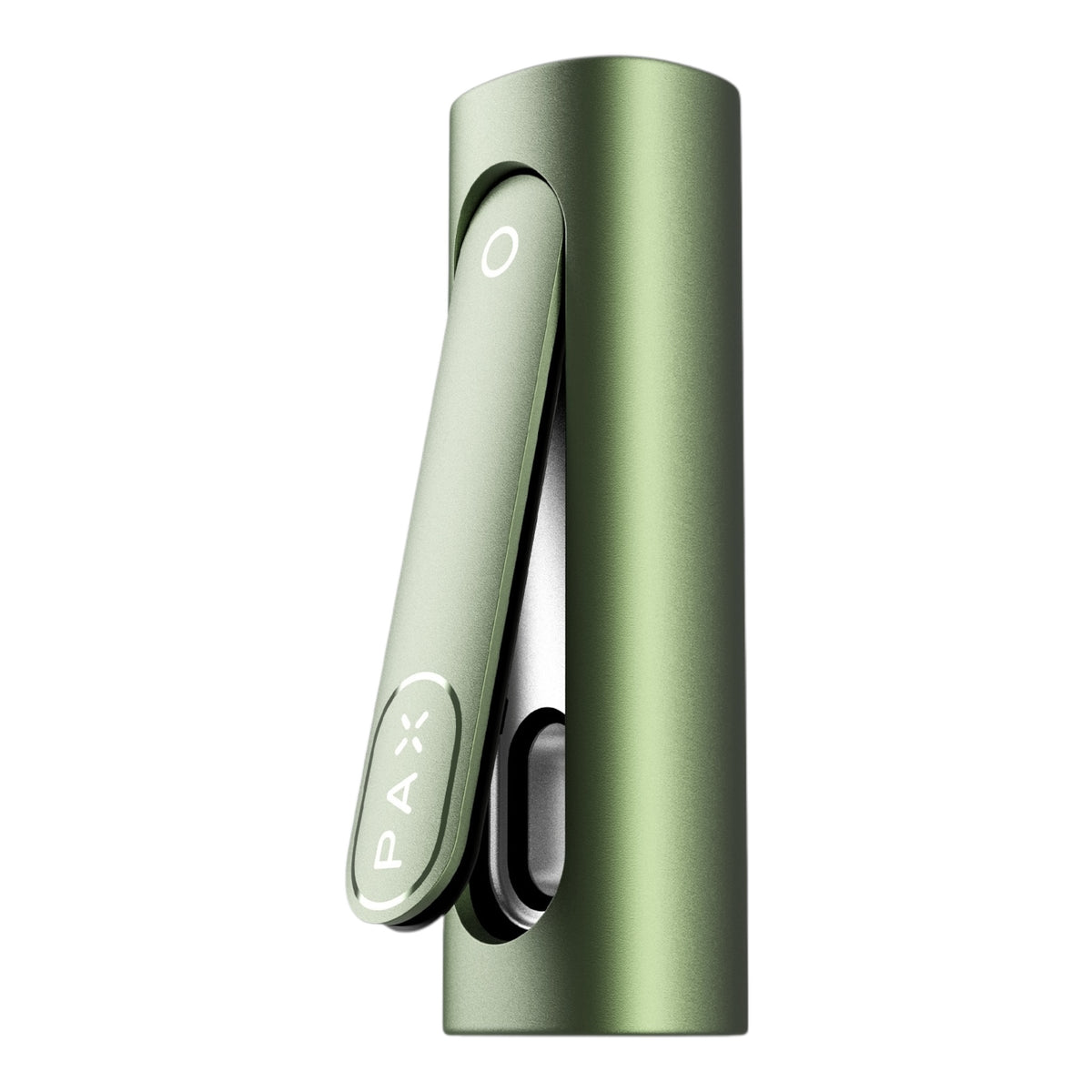 Pax Flow Greenstone Vaporizer seitlich mit geöffneter Heizkammer