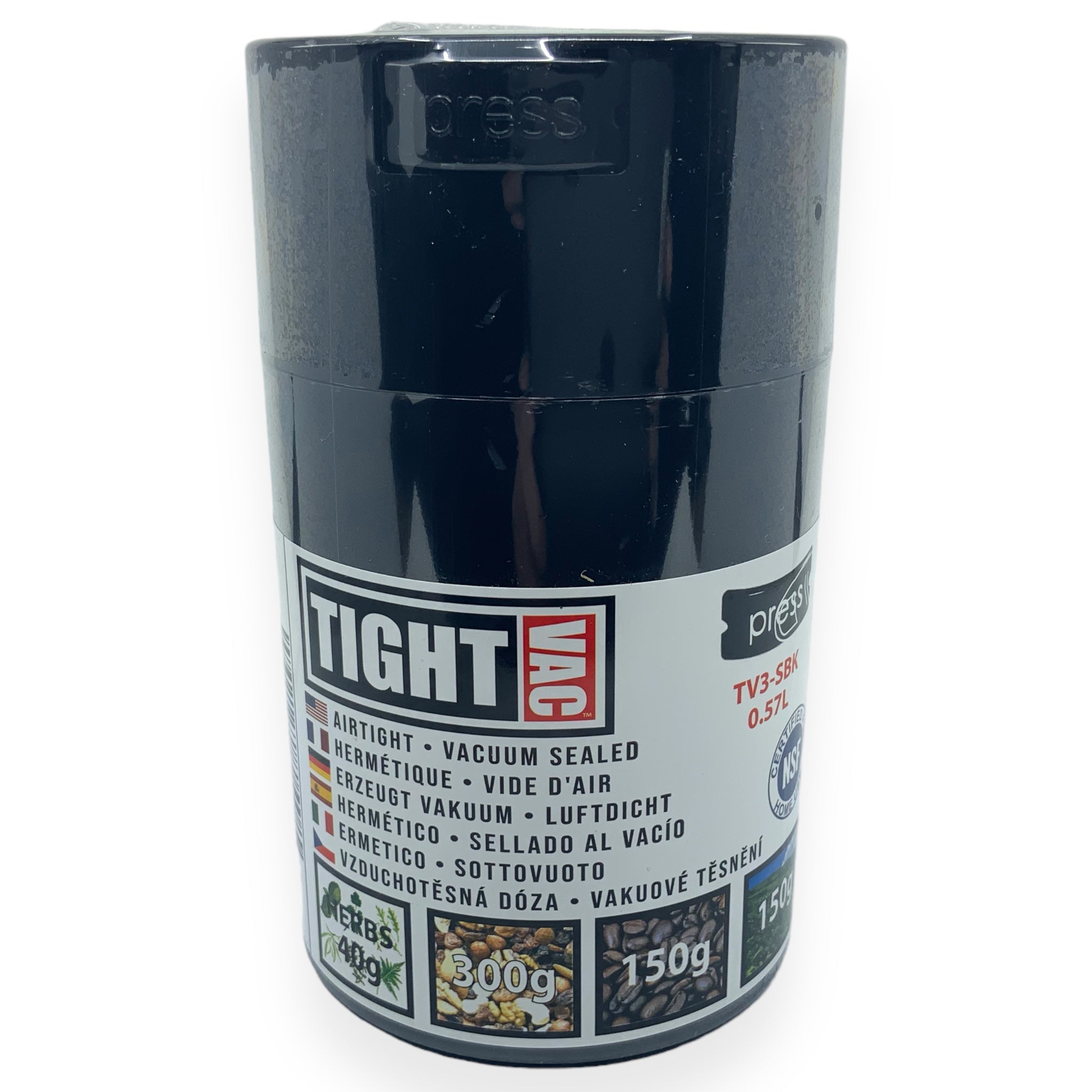 Tightpac Vitavac Vakuum Container schwarz