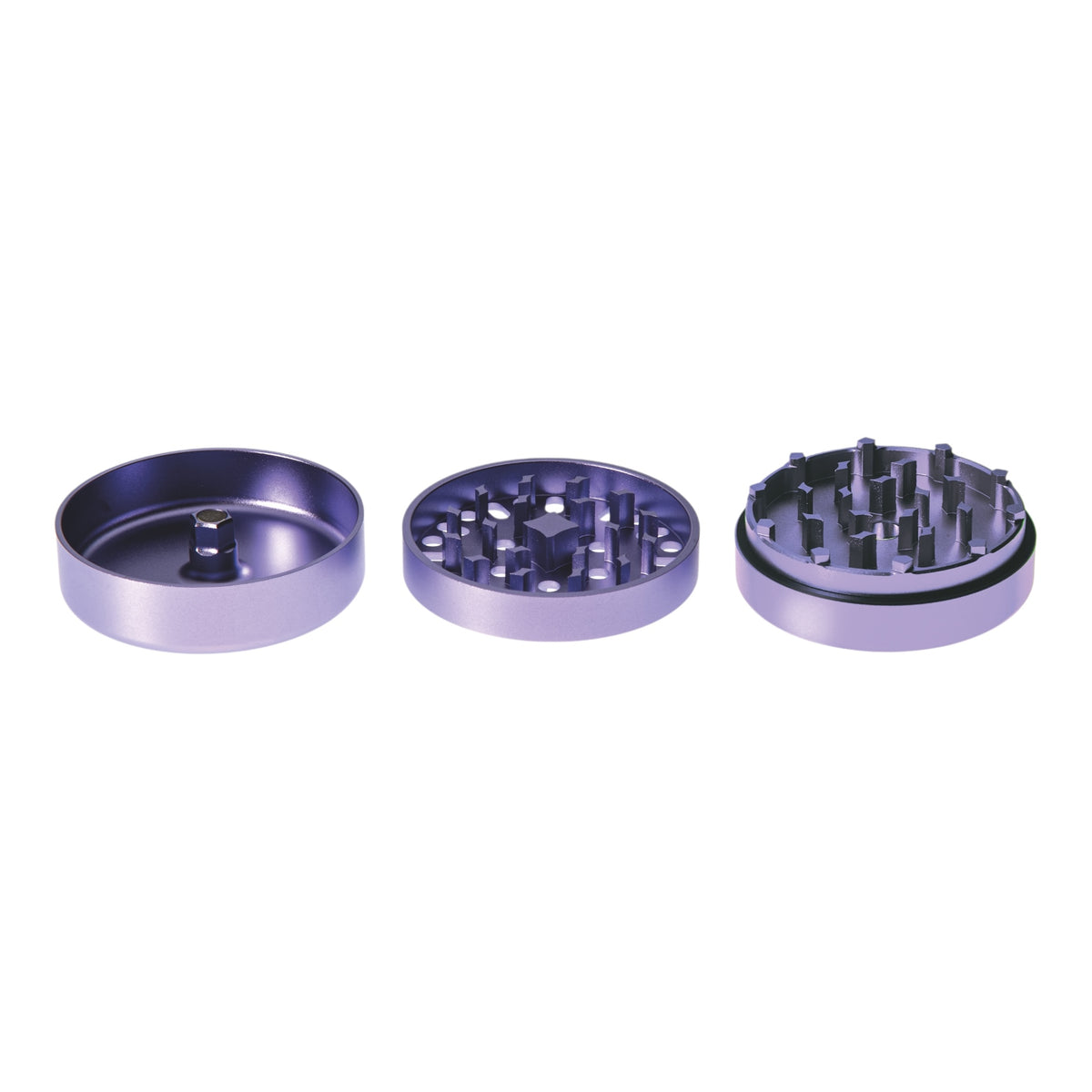 Vapotools by 157Grad Aluminium Ultra Grinder Lila geöffnet Details Mahlwerk