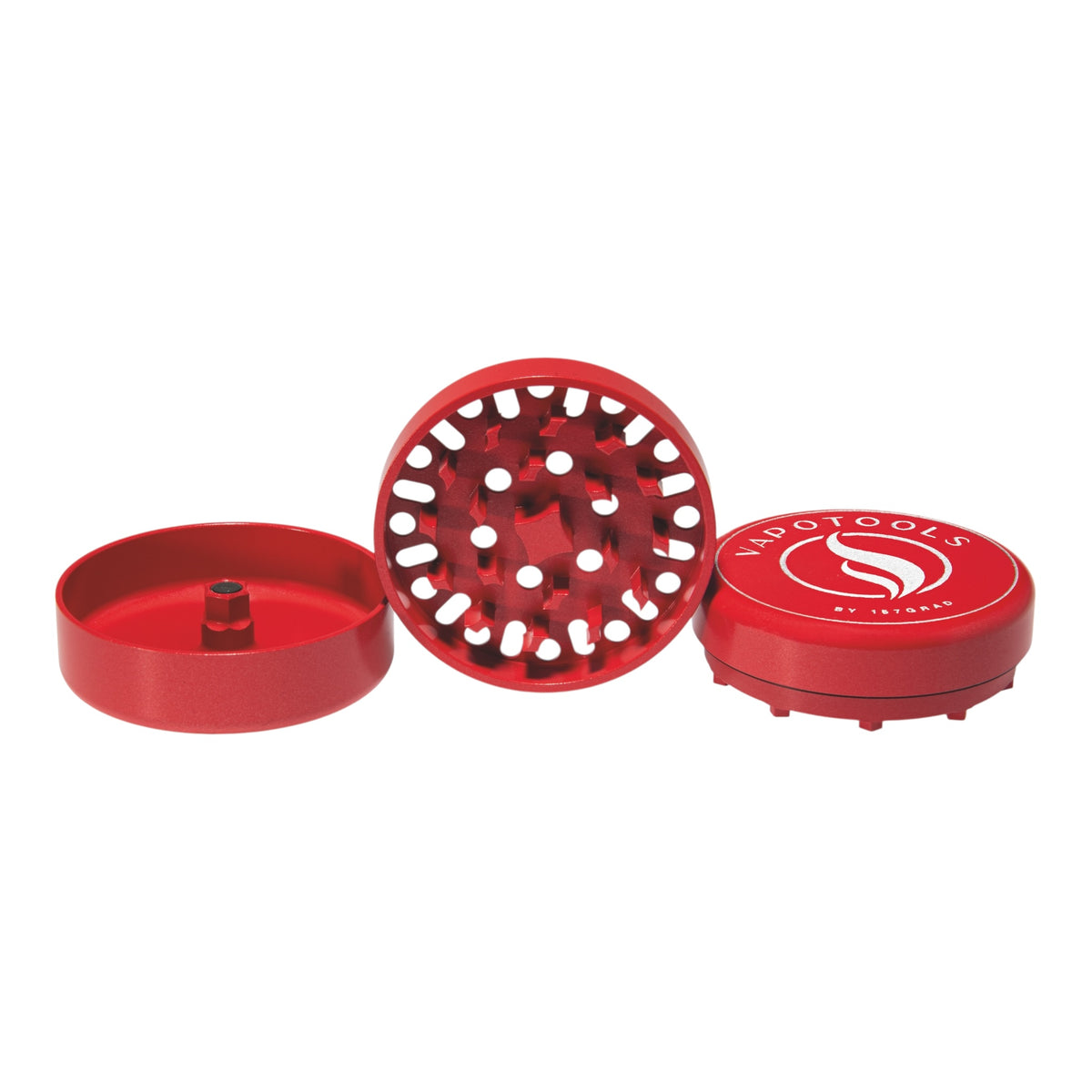 Vapotools by 157Grad Ceramic Ultra Grinder Rot geöffnet Details Mahlwerk