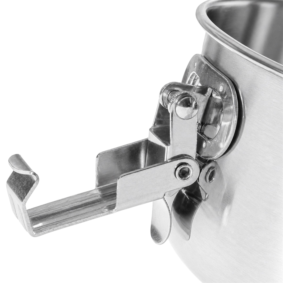 Vapotools by 157Grad Edelstahl-Vorratsbehälter 350ml Details geöffnete Klammer