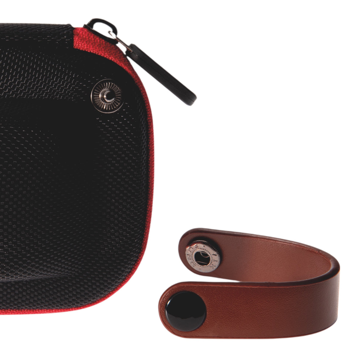 Vapotools by 157Grad Grindertasche Rot mit abgenommenen Lederband