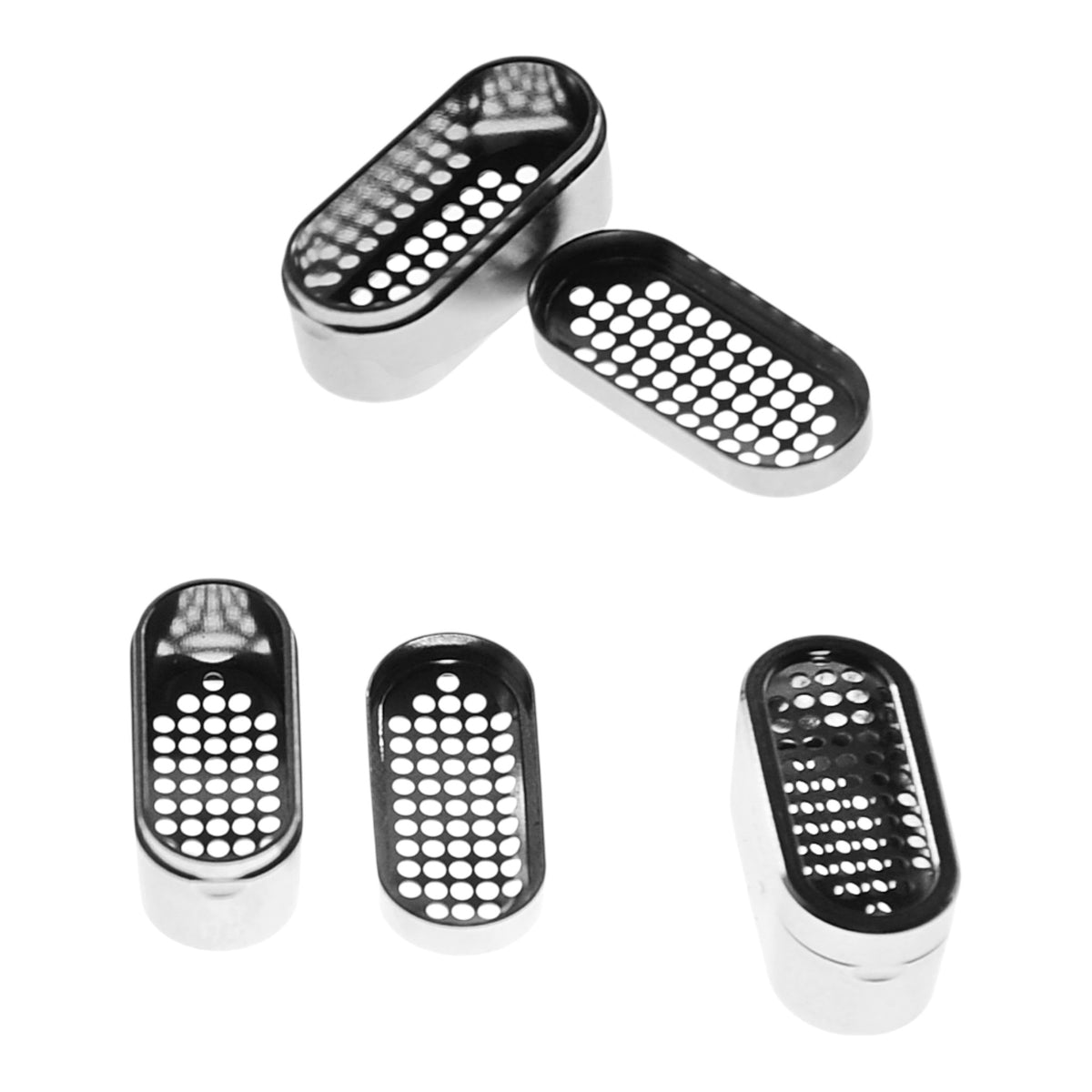 Vapotools by 157Grad 3er Set Edelstahldosierkapseln passend für den Pax Flow davon 2 Kapseln geöffnet