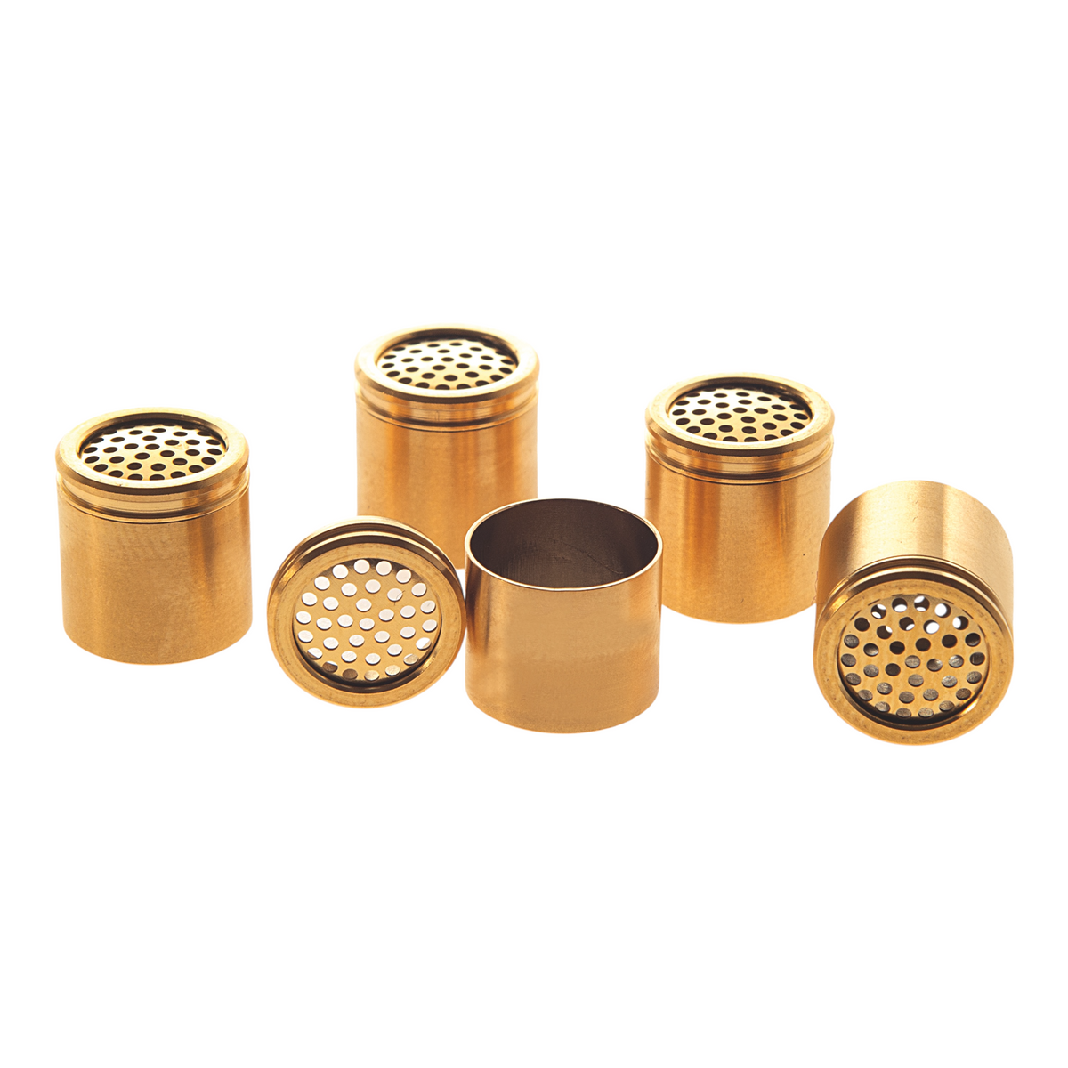 Vapotools by 157Grad Goldüberzogene Dosierkapseln passend für Xmax V3 Pro und Cuboo Stick 5 Stück davon eine geöffnet