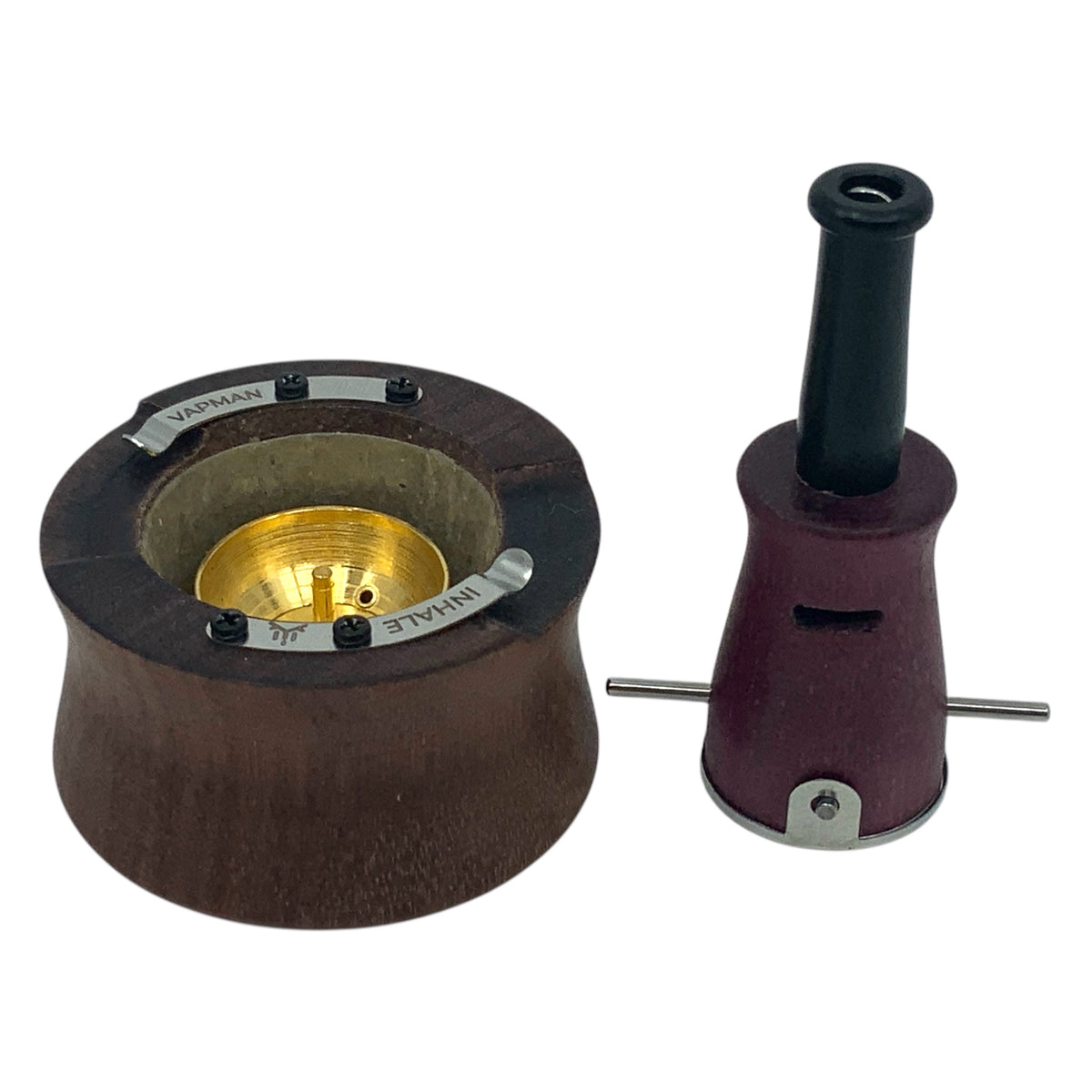 Inhale Vapman Click Classic Vaporizer Amaranth/Kupferbrown Oberteil abgenommen