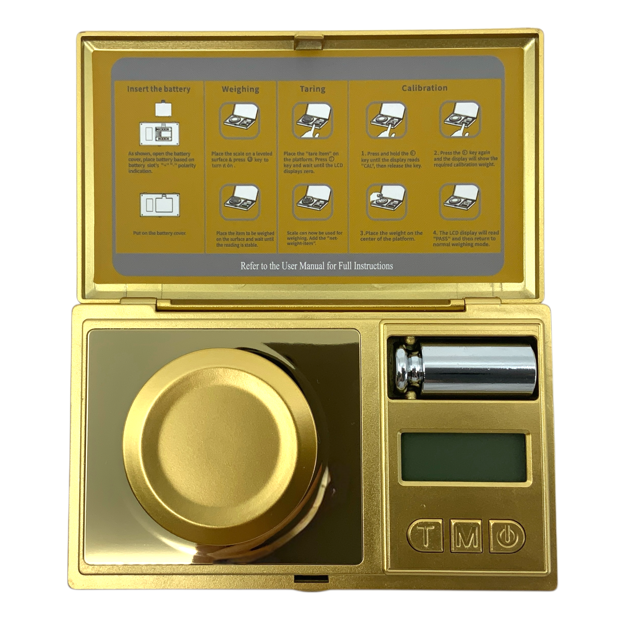 Vapouron CS-E Feinwaage goldfarben geöffnet