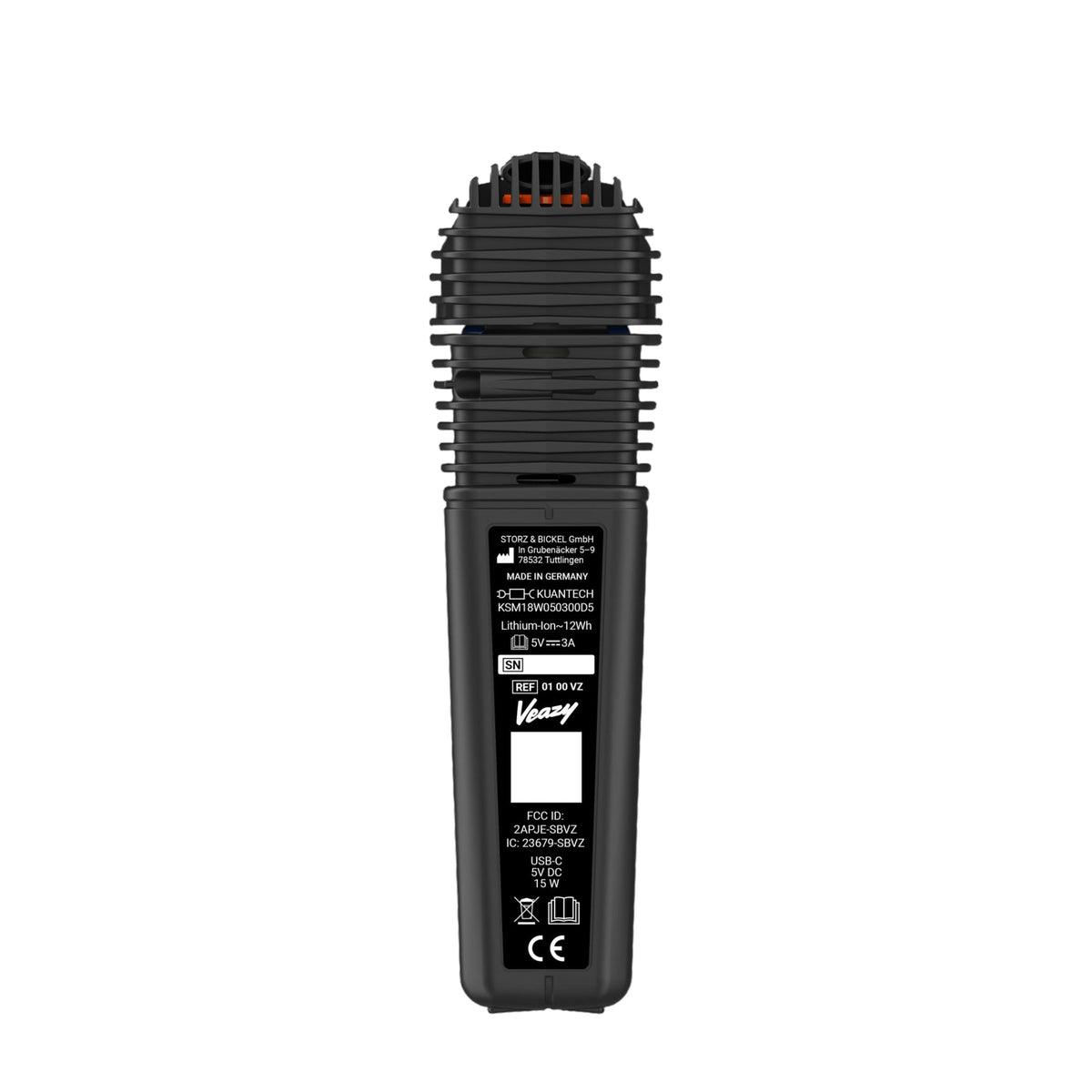 Veazy Vaporizer Alluring Black linke Seite Datenaufkleber