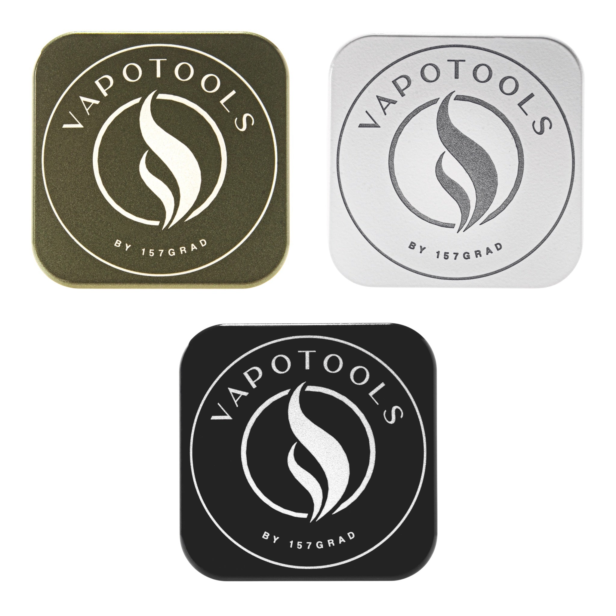 Vapotools by 157Grad Ceramic Square Grinder 3 Farben