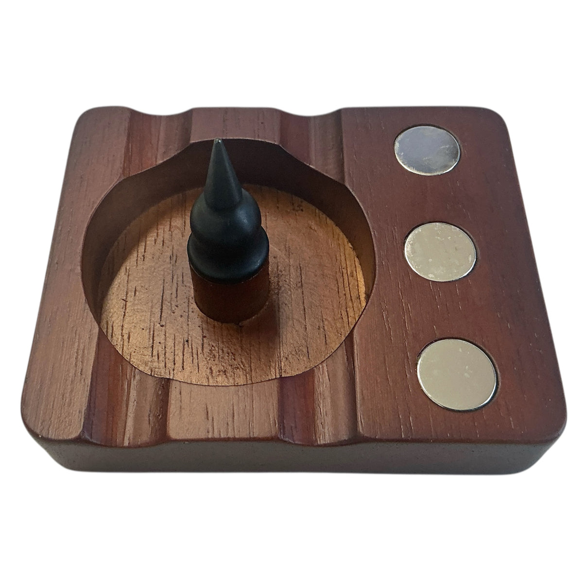 Vapotools by 157Grad Debowler aus Holz mit 3 Magneten schräg von oben