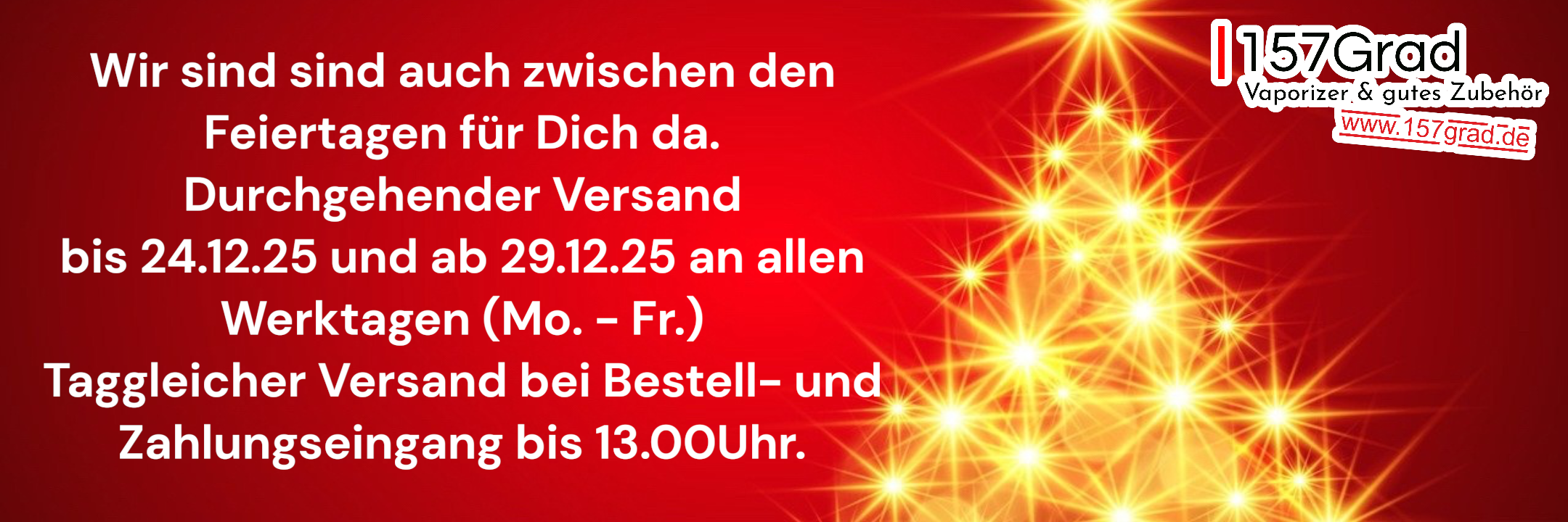 Weihnachten 2025 Versand