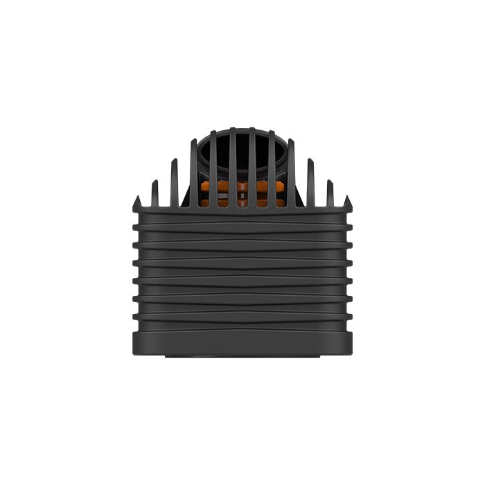 Storz & Bickel Kühleinheit für den Venty Vaporizer - geschlossenes Mundstück - Ansicht von der Seite - Dampf-Regulierungsring hinten