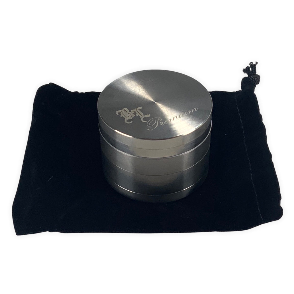 Black Leaf Edelstahlgrinder 49/38 4tlg mit Samtsäckchen