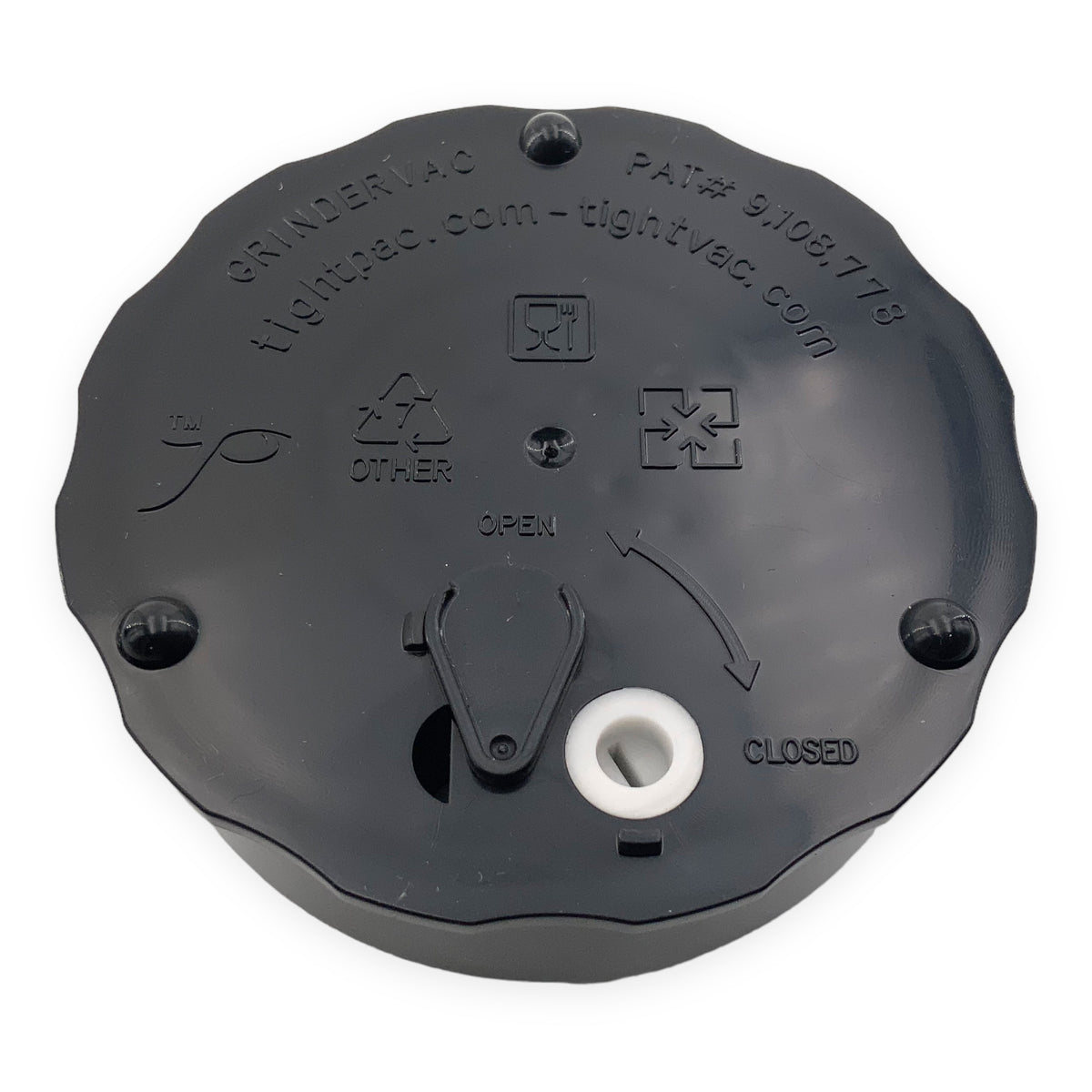 Tightpac Grindervac Grinder / Vakuumcontainer All Black Unterseite Boden Details