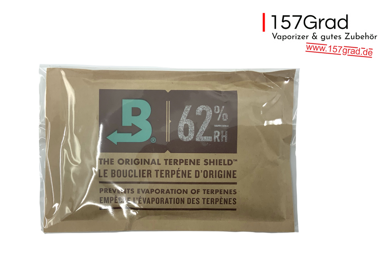 Humidity Pack mit 62 Prozent relativer Luftfeuchte vor schwarzem Grund