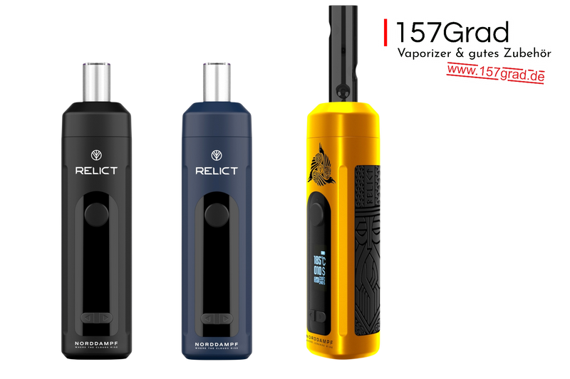 Norddampf Relict Vaporizer in Schwarz, Blau und Gold