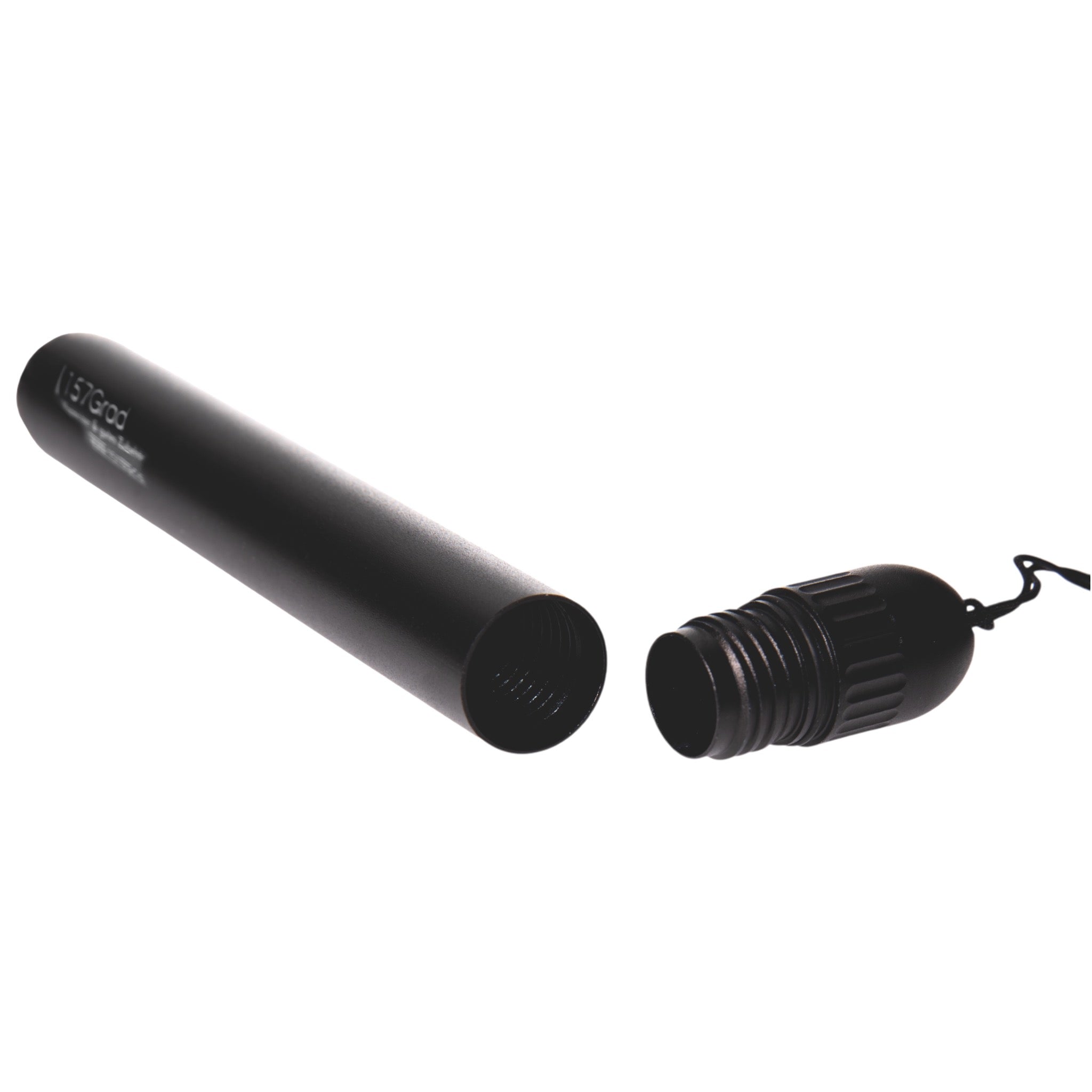 157Grad J-Tube Schwarz geöffnet Details Deckel