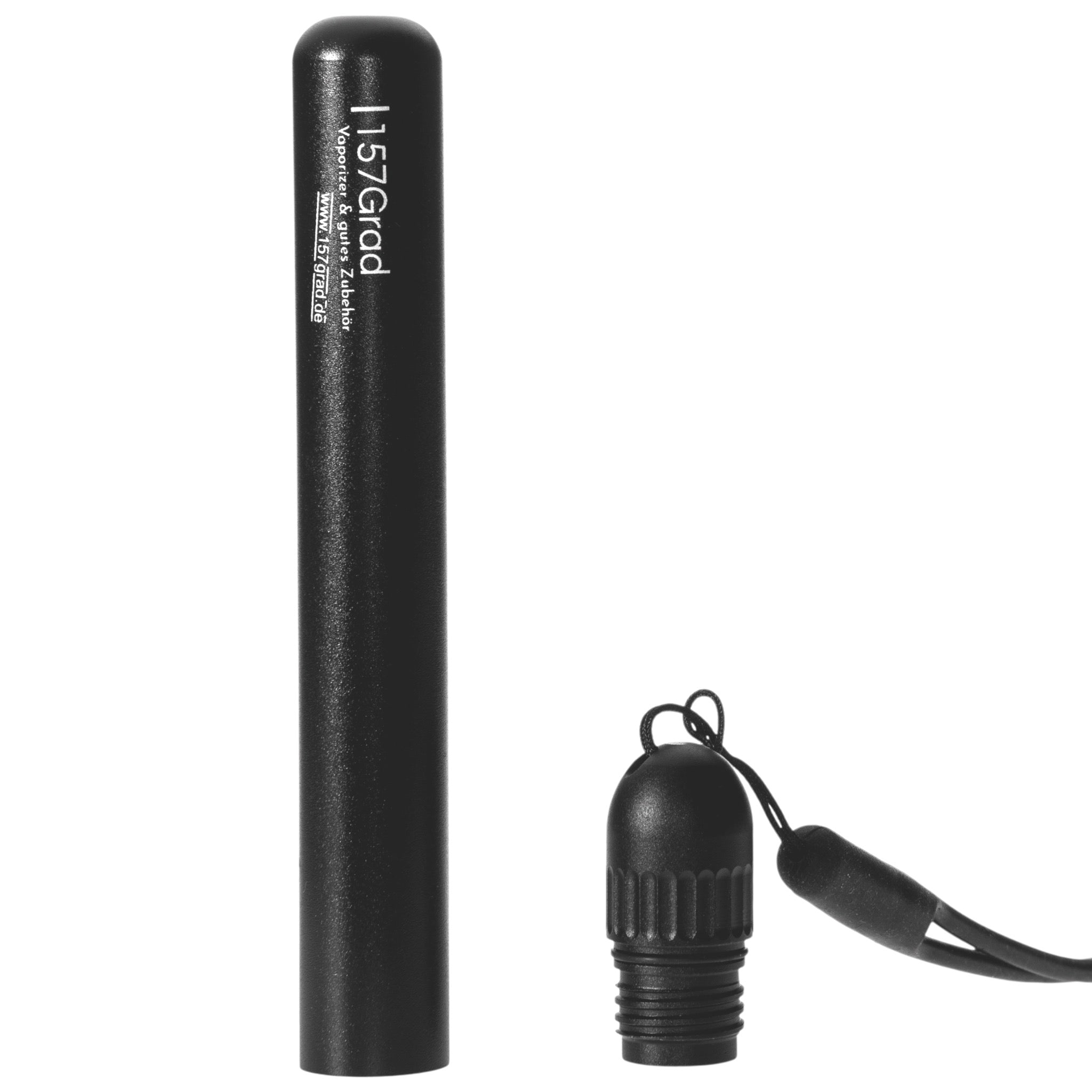 157Grad J-Tube Schwarz geöffnet beide Teile nebeneinander