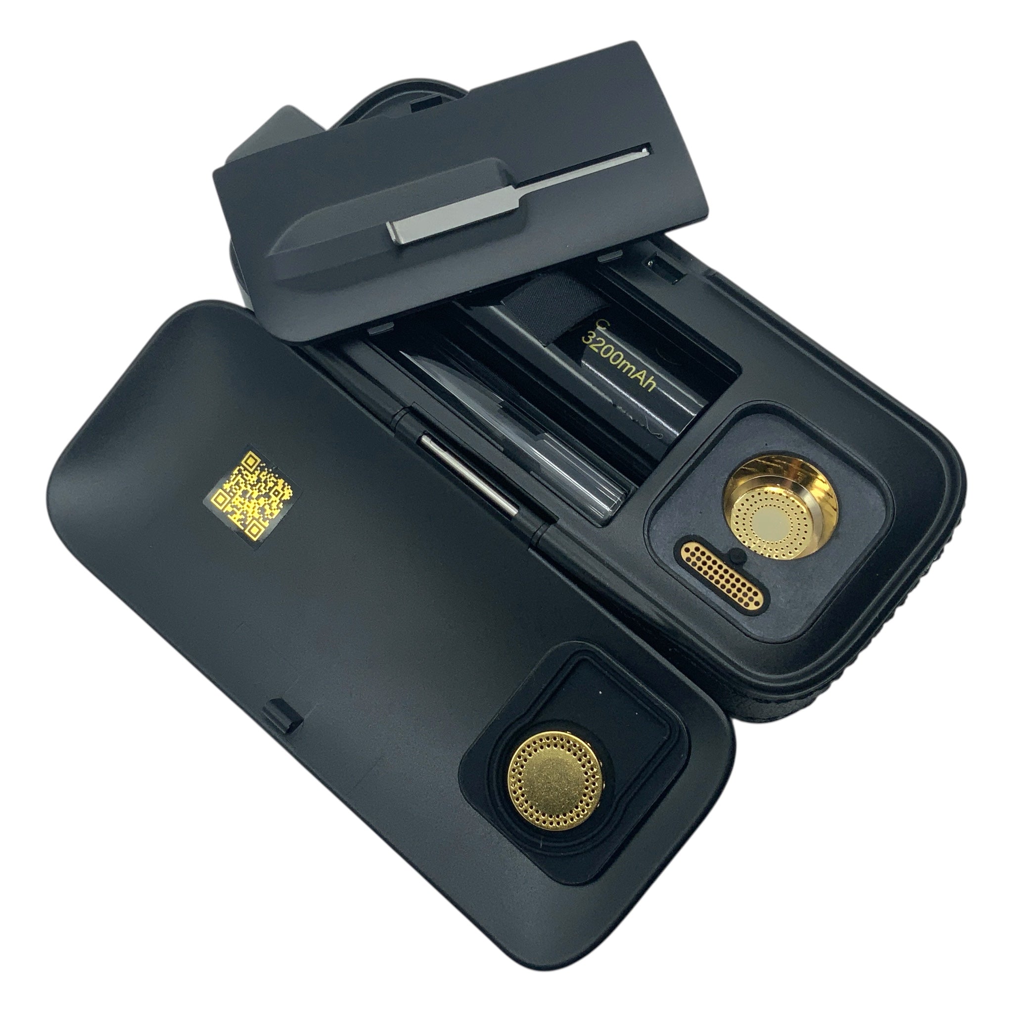 Airvape Legacy Pro Vaporizer geöffnet komplett und Details Akkufach