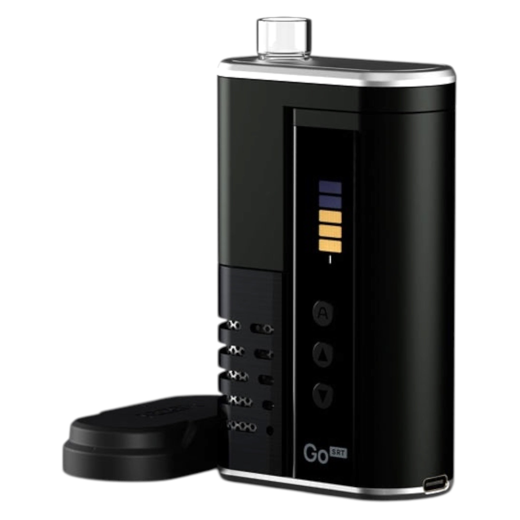 Arizer GO SRT Rückseite mit details Akkustand