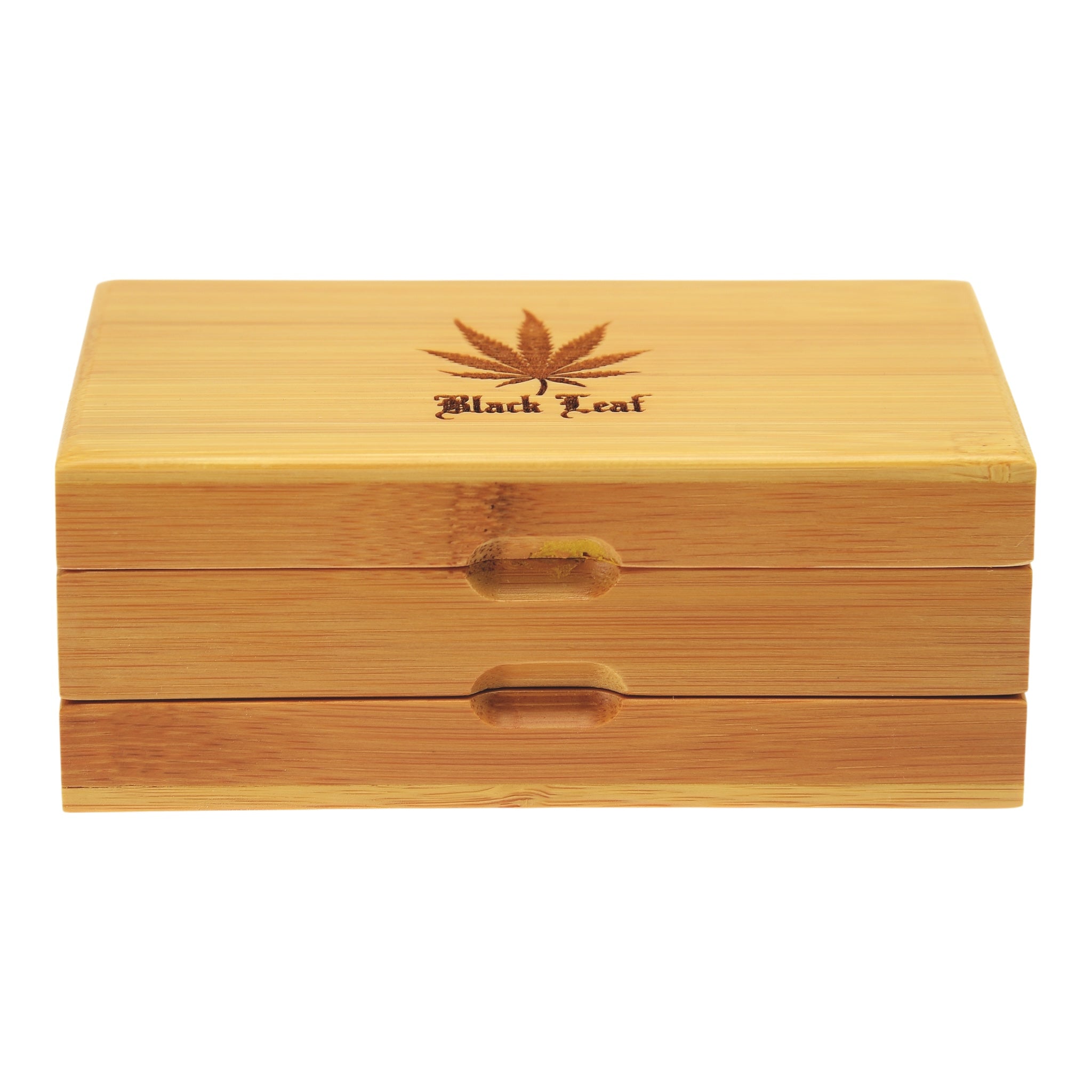 Black Leaf Aufbewahrungskiste aus Bambus kleine Innenbox geschlossen