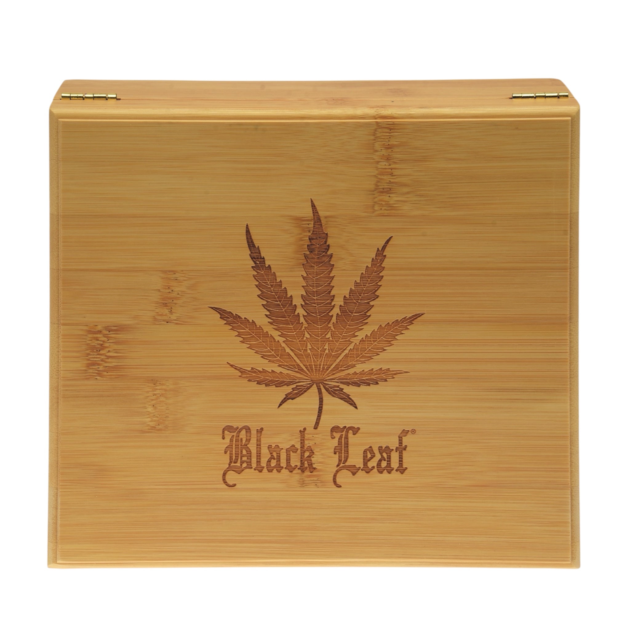 Black Leaf Aufbewahrungskiste aus Bambus mit Black Leaf Logo