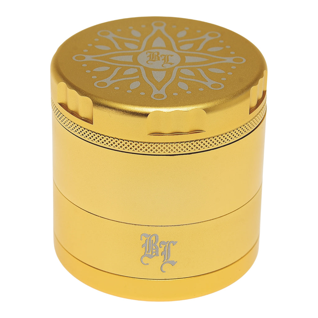 Black Leaf CNC Flowergrinder / Blumengrinder Gold 