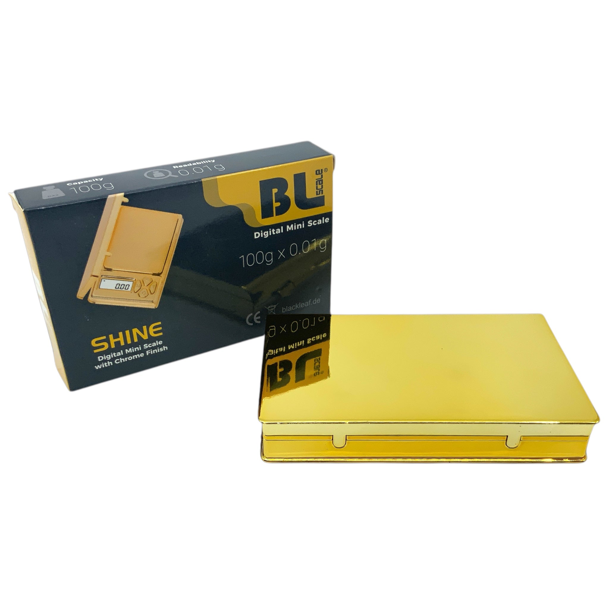 Black Leaf mini Scale Shine Feinwaage Gold mit Verpackung
