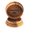 Canamix Grinder Esche mit Metallstiften 66mm geöffnet Details Mahlwerk etwas schräg frontal