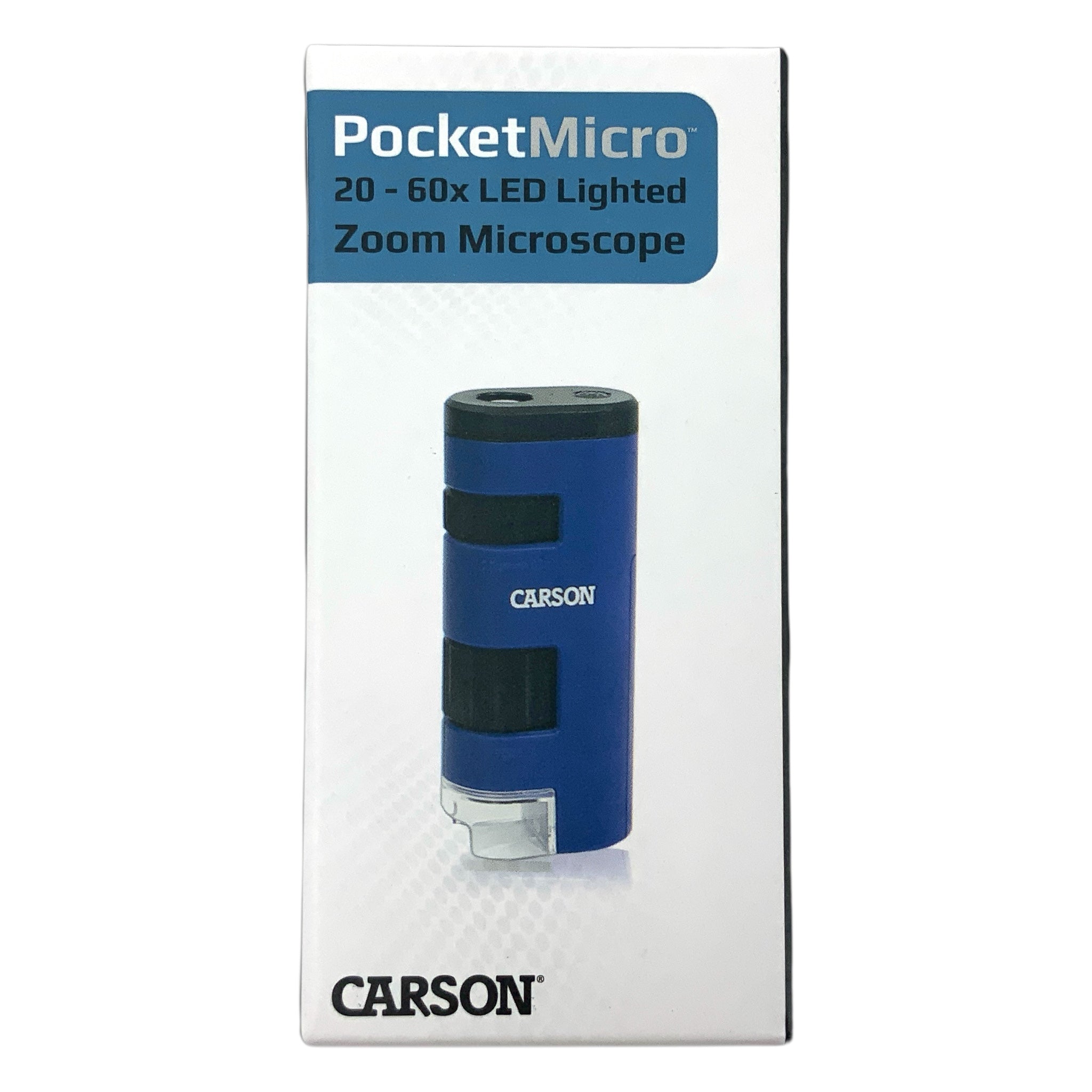 CARSON PocketMicro Taschenmikroskop LED 20-60fach Verpackung Front