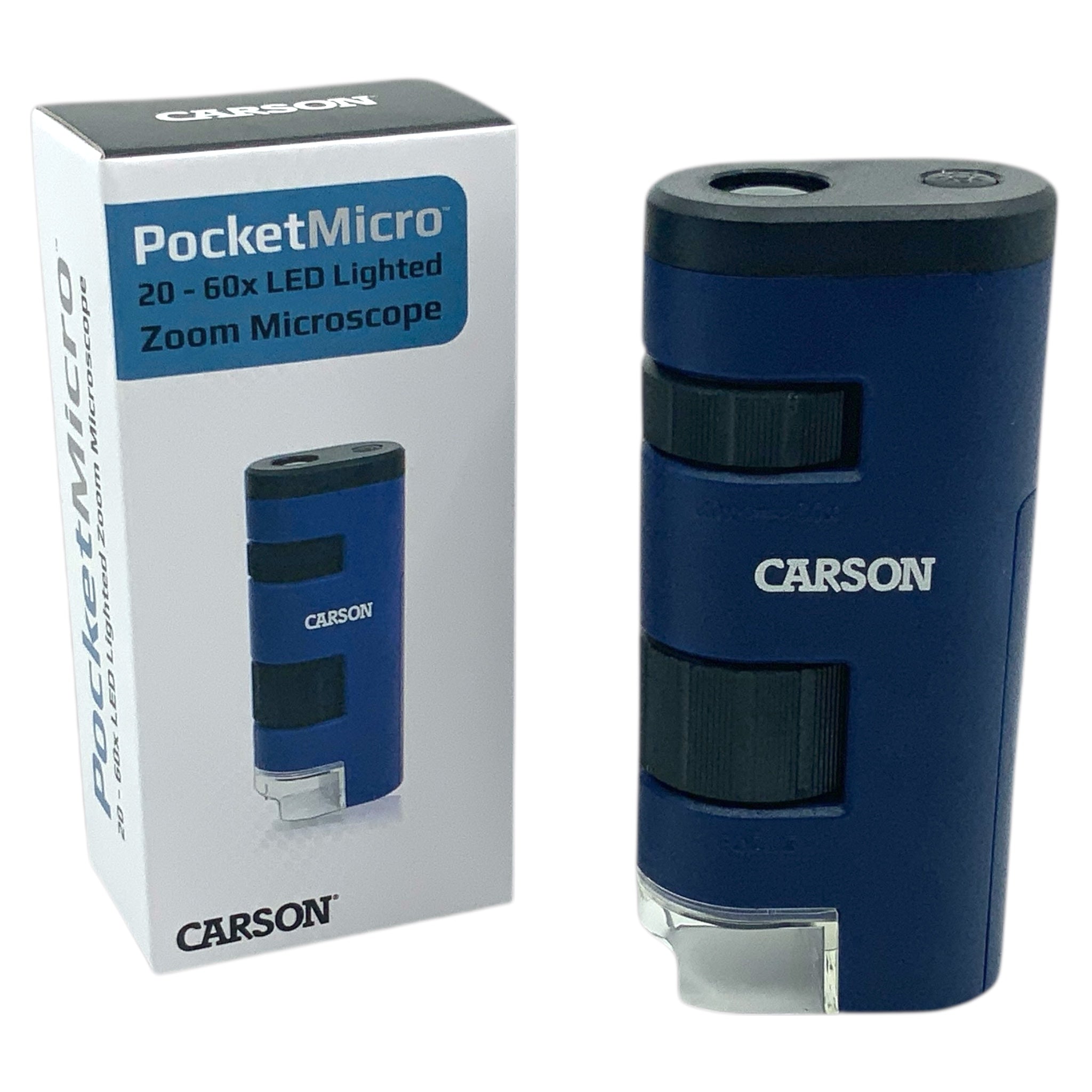 CARSON PocketMicro Taschenmikroskop LED 20-60fach mit Verpackung