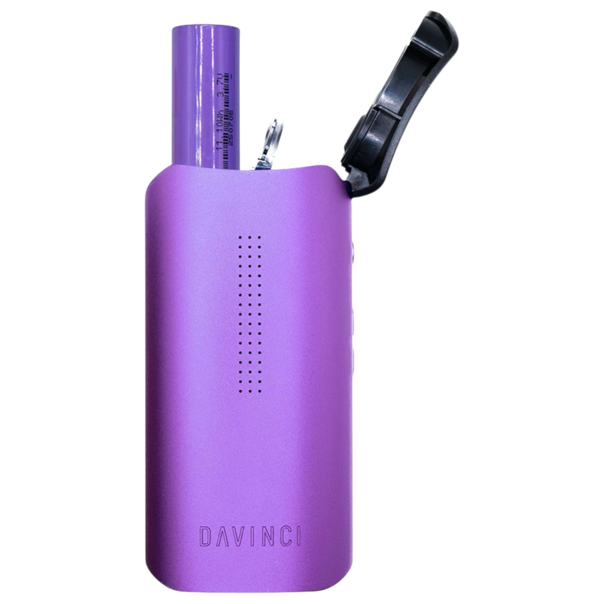 DaVinci IQ Core Lila mit geöffnet mit halb entnommendem Akku