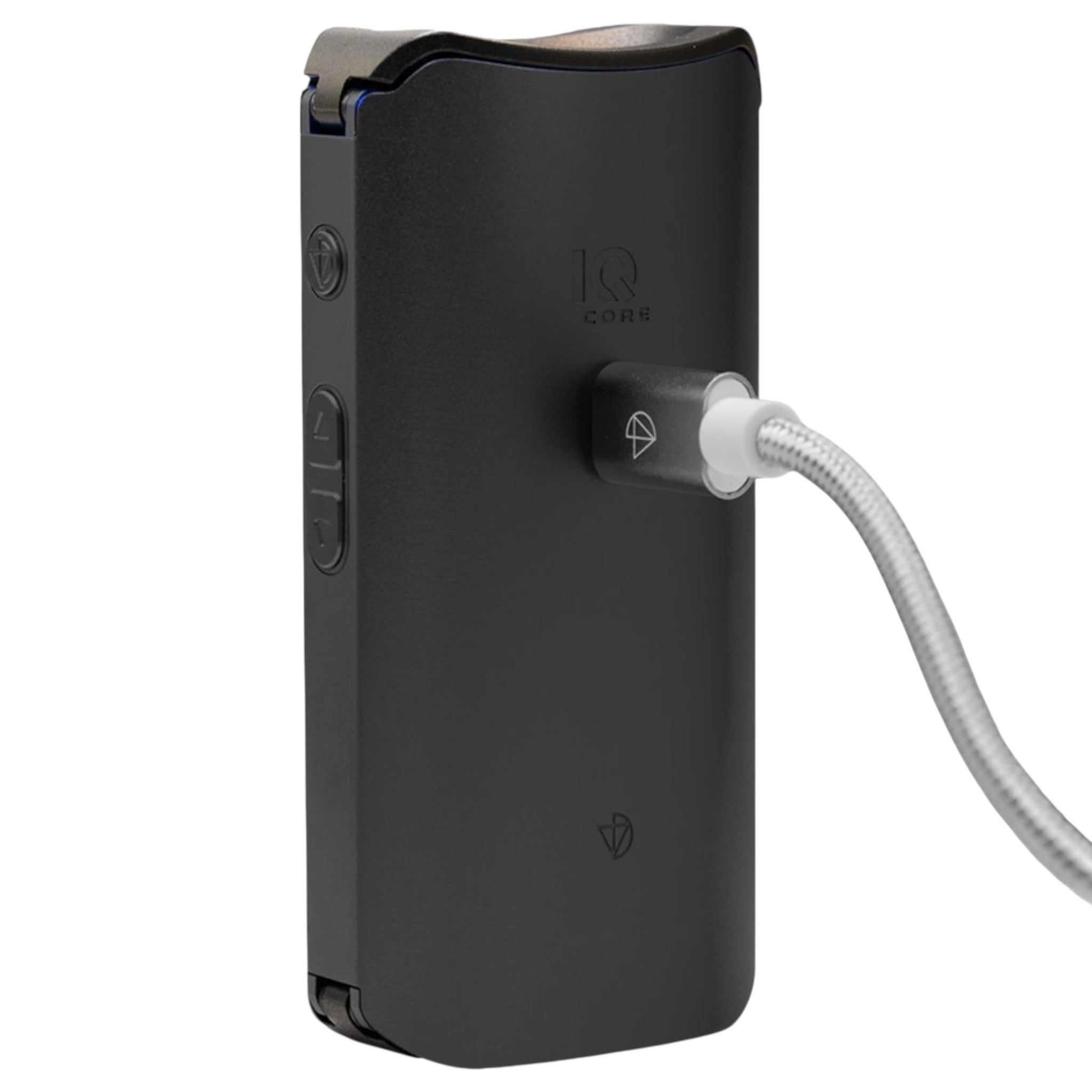 DaVinci IQ Core Schwarz stehend mit Ladekabel in der Buchse