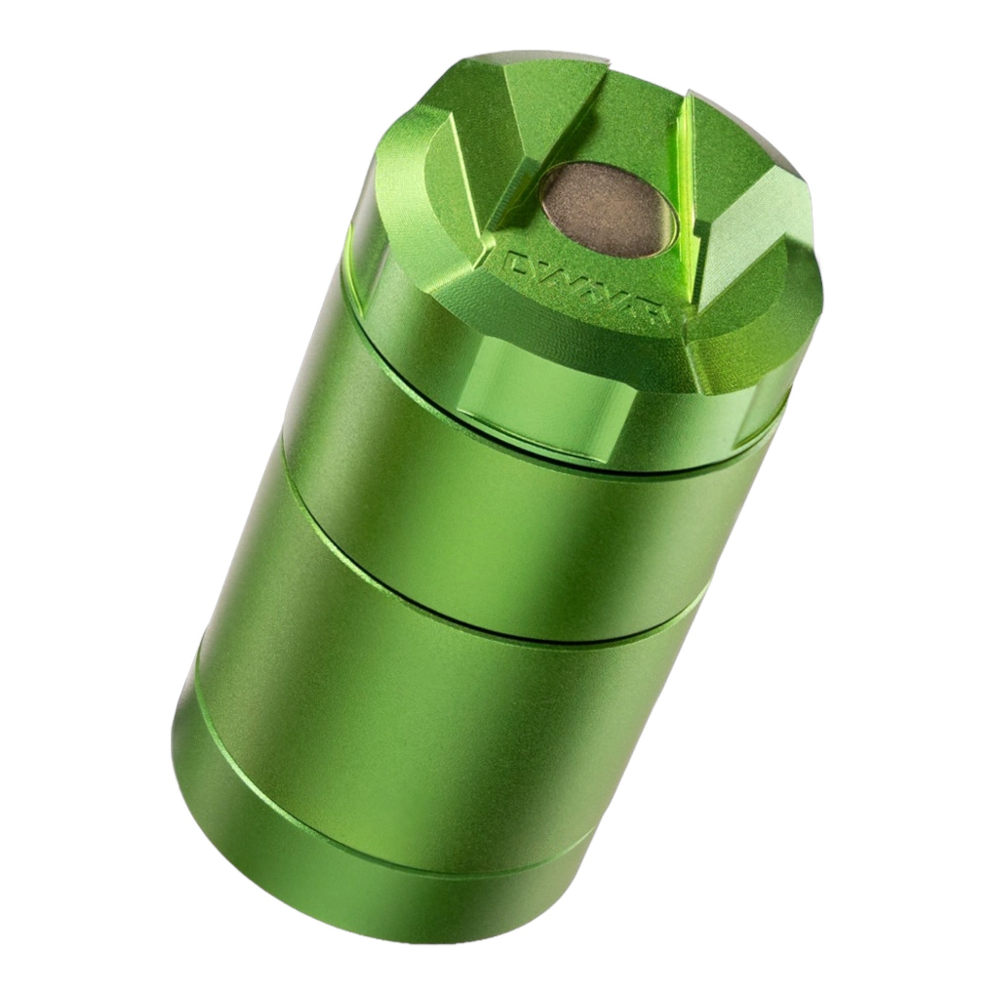 Dynavap DynaBank Grün leicht schräg mit Details Magnet Deckel