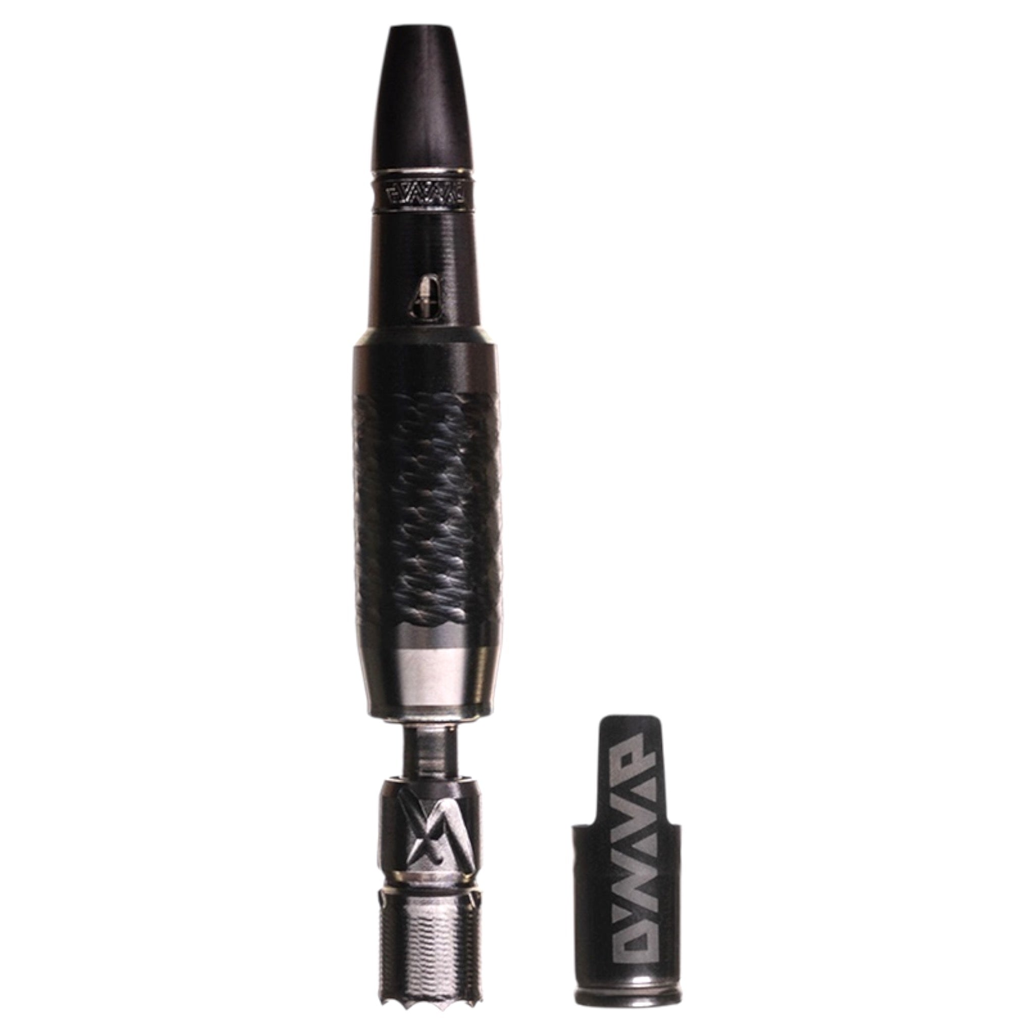 DynaVap The Vong X Stealth Series stehend mit abgenommener Kappe