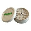 G-Rollz Hemp Grinder 3tlg  WeissDeckel geöffnet Details Mahlwerk
